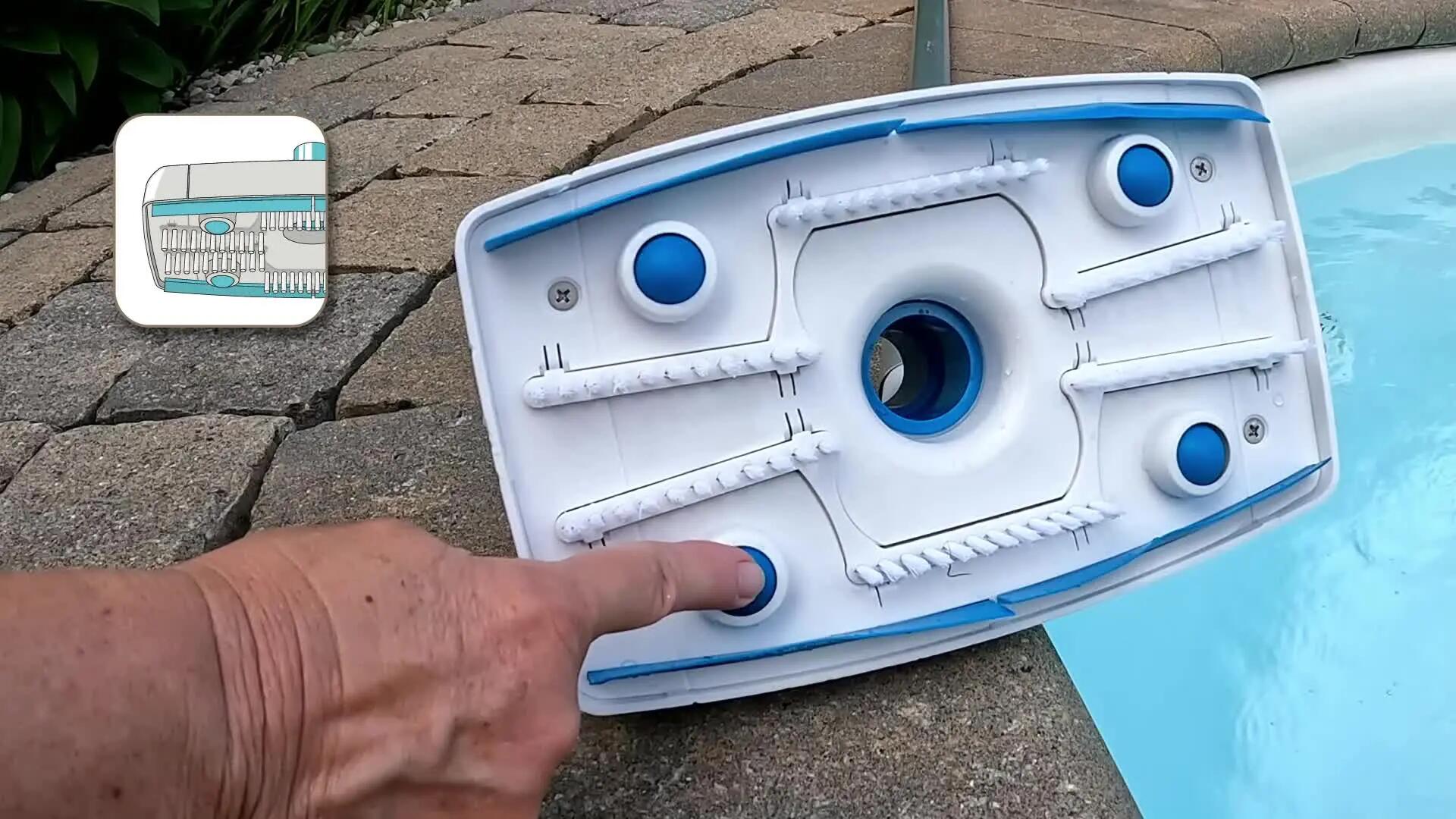 Puliscifondo manuale per piscina Rettangolare NATERIAL aspirante 3