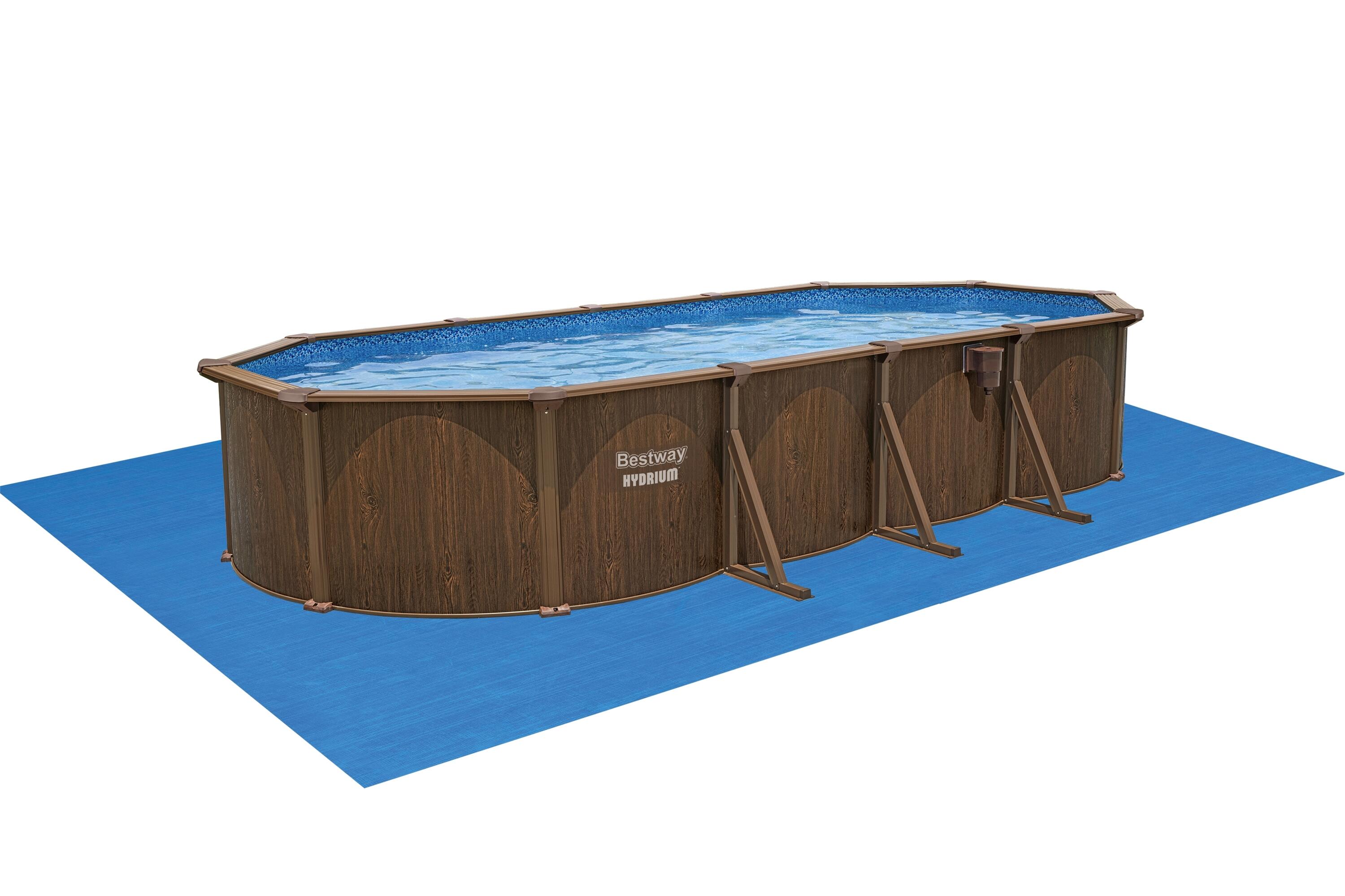 Piscina fuori terra rigida BESTWAY Hydrium marrone L int 7.3 x 3.6 m 8