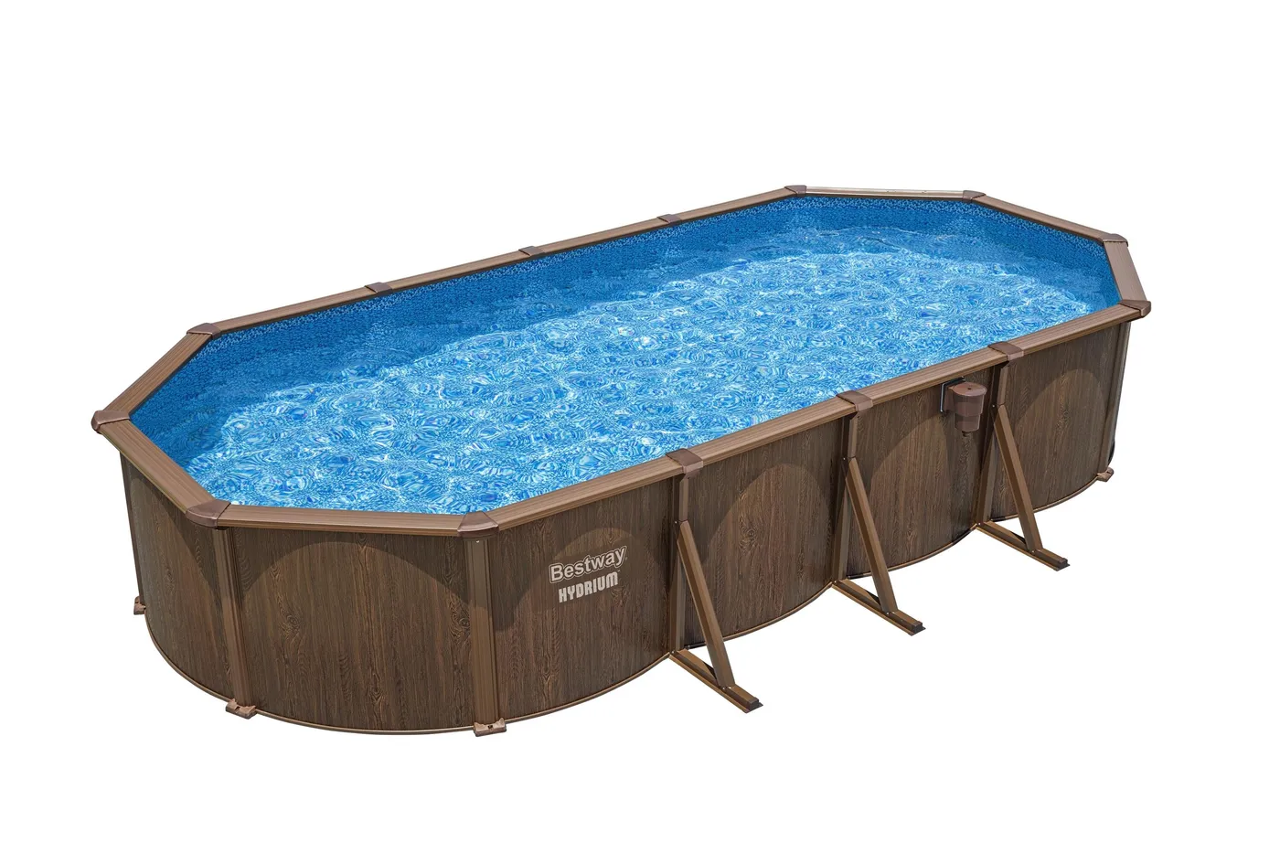 Piscina fuori terra rigida BESTWAY Hydrium marrone L int 7.3 x 3.6 m 4