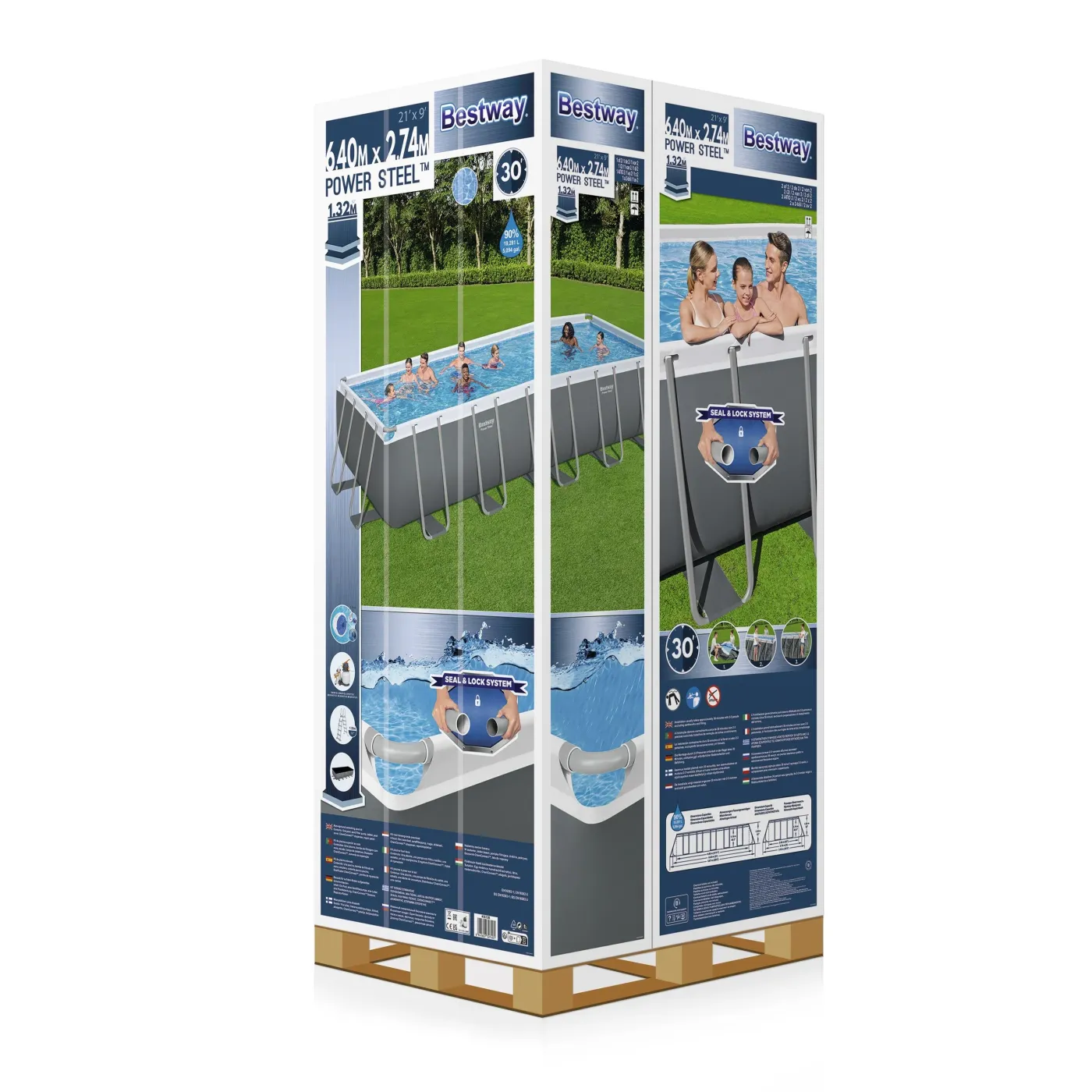 Piscina fuori terra tubolare BESTWAY Power Steel L int 6.4 x 2.74 m 8