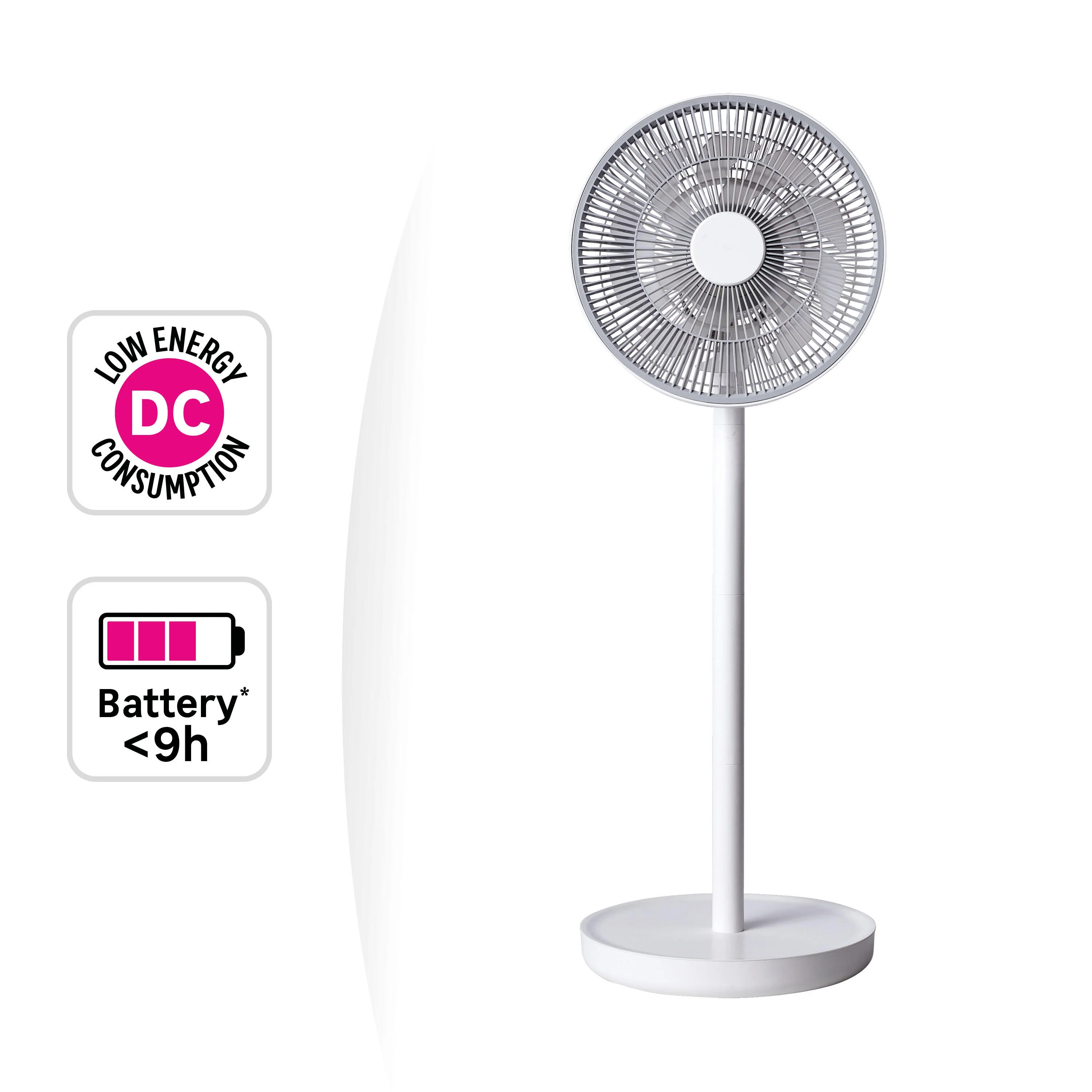Ventilatore a piantana EQUATION Pop-In pieghevole bianco 13 W Ø 33 cm 7