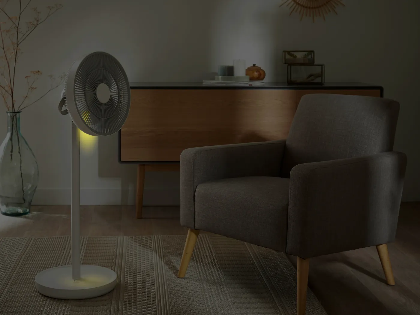 Ventilatore a piantana EQUATION Pop-In pieghevole bianco 13 W Ø 33 cm 3