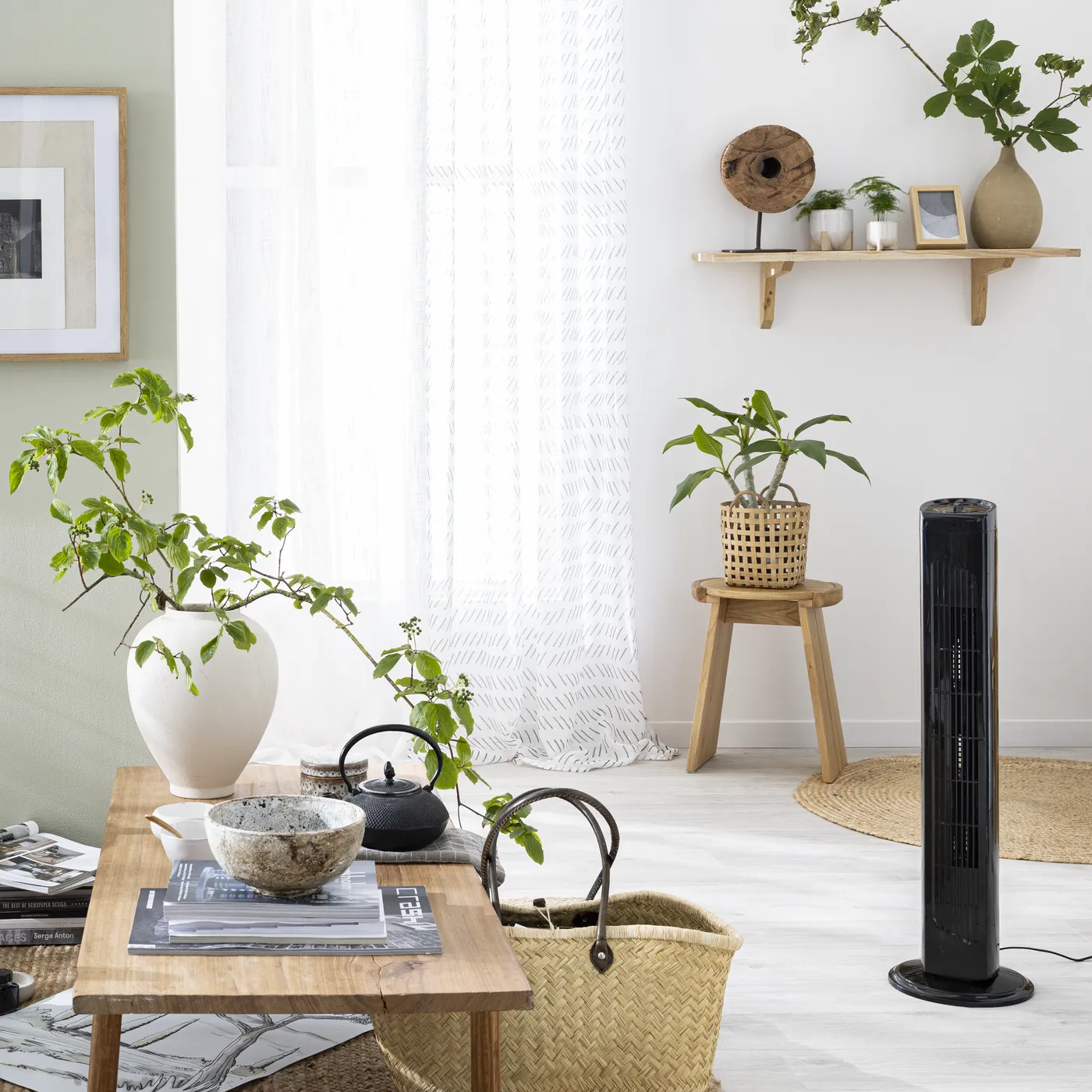 Ventilatore a colonna EQUATION Tower 2 nero nero 42 W H 81 cm 3