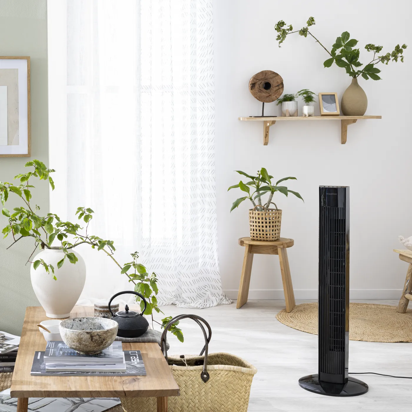 Ventilatore a colonna EQUATION Sky Tower nero nero 45 W H 91.4 cm 2