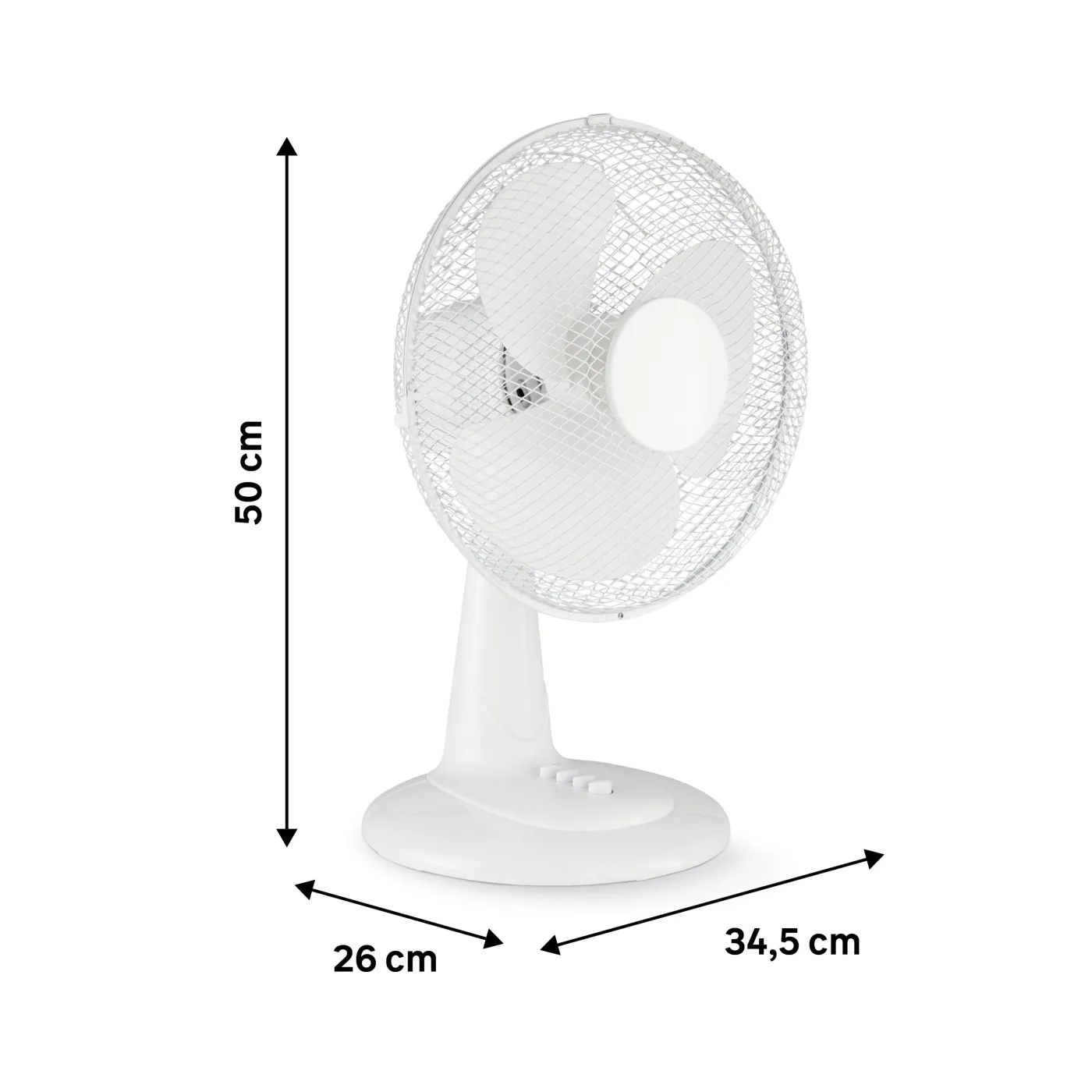 Ventilatore da tavolo EQUATION Moe 4 bianco 40 W Ø 30 cm 8