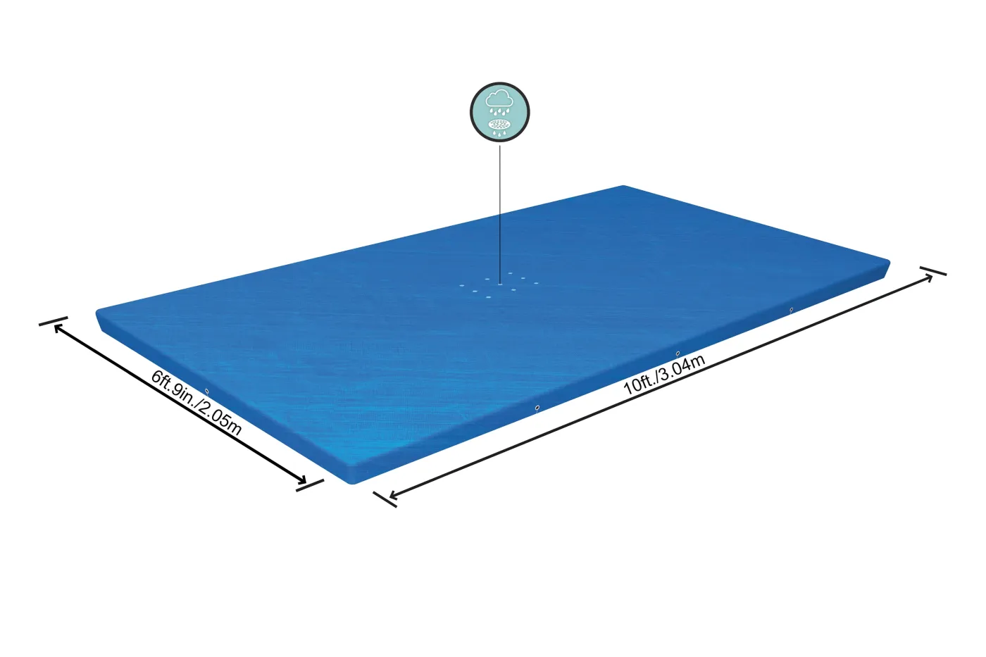Copertura per piscina rettangolare BESTWAY in polietilene blu 304 x 205 cm 4