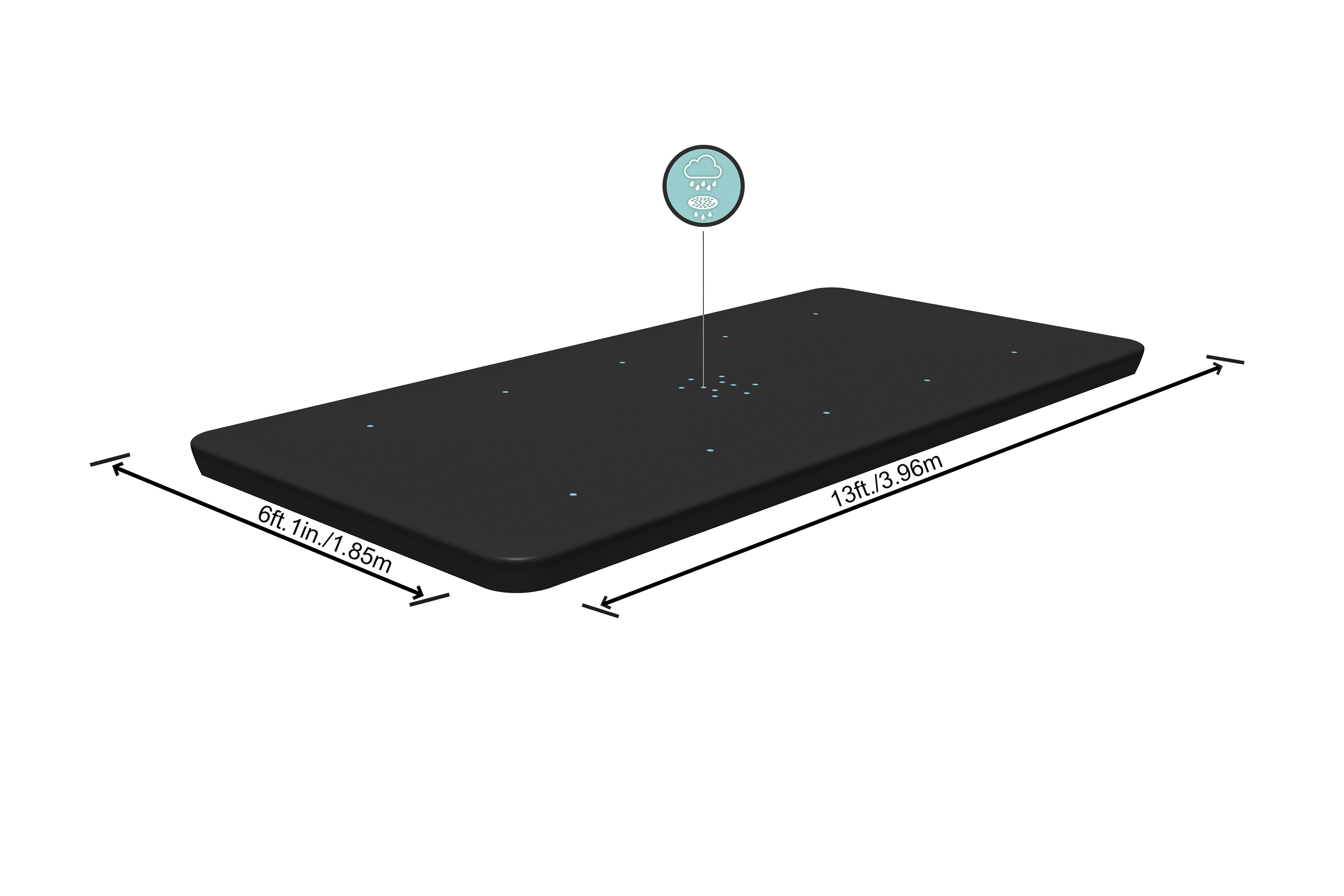 Copertura invernale per piscina rettangolare BESTWAY in pvc nero 396 x 185 cm 2
