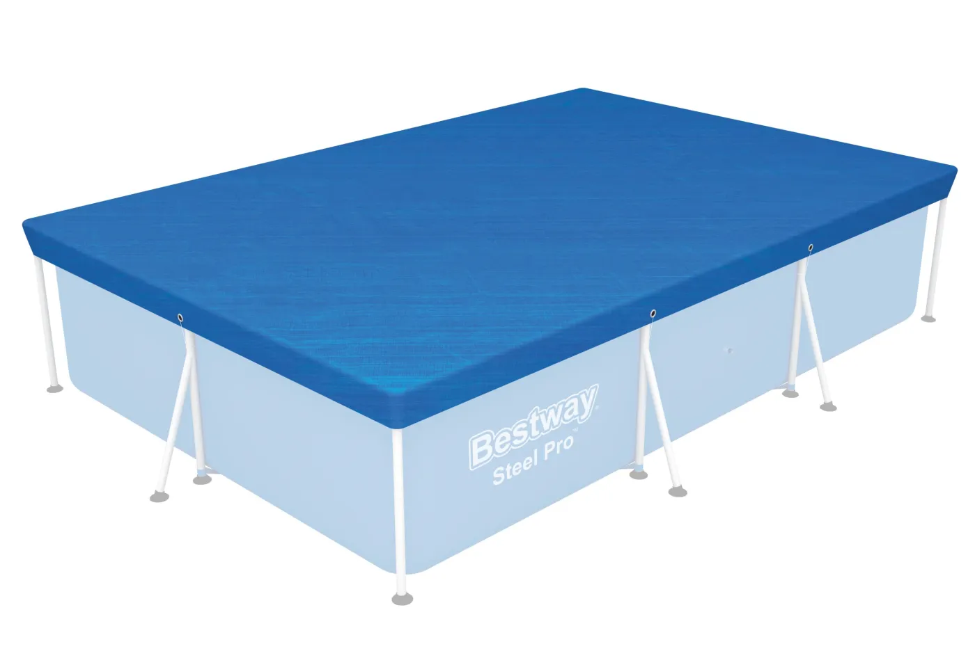 Copertura per piscina rettangolare BESTWAY in polietilene blu 304 x 205 cm 2