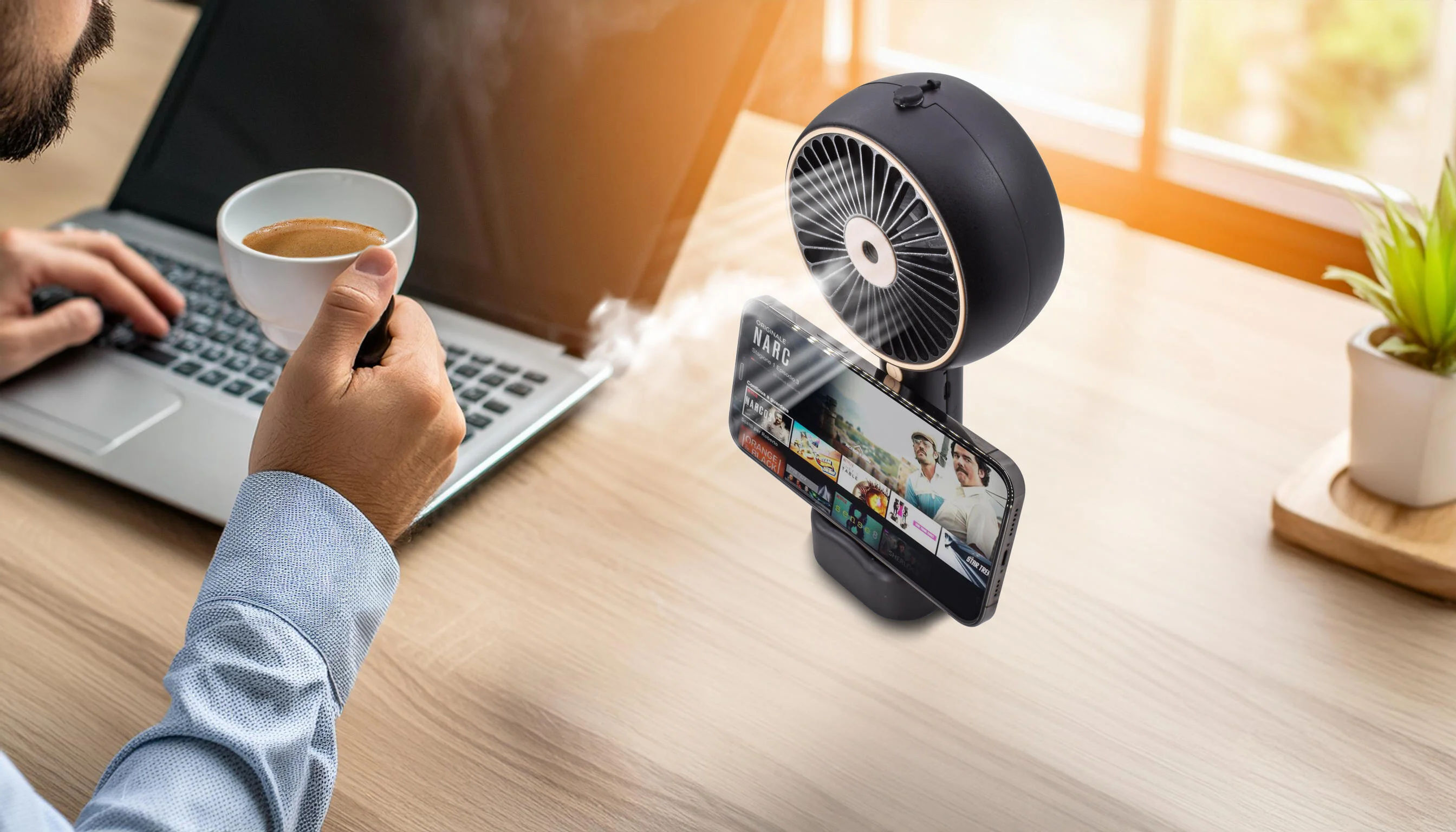 Ventilatore USB EQUATION portatile IGZ249 nero 5 W 4