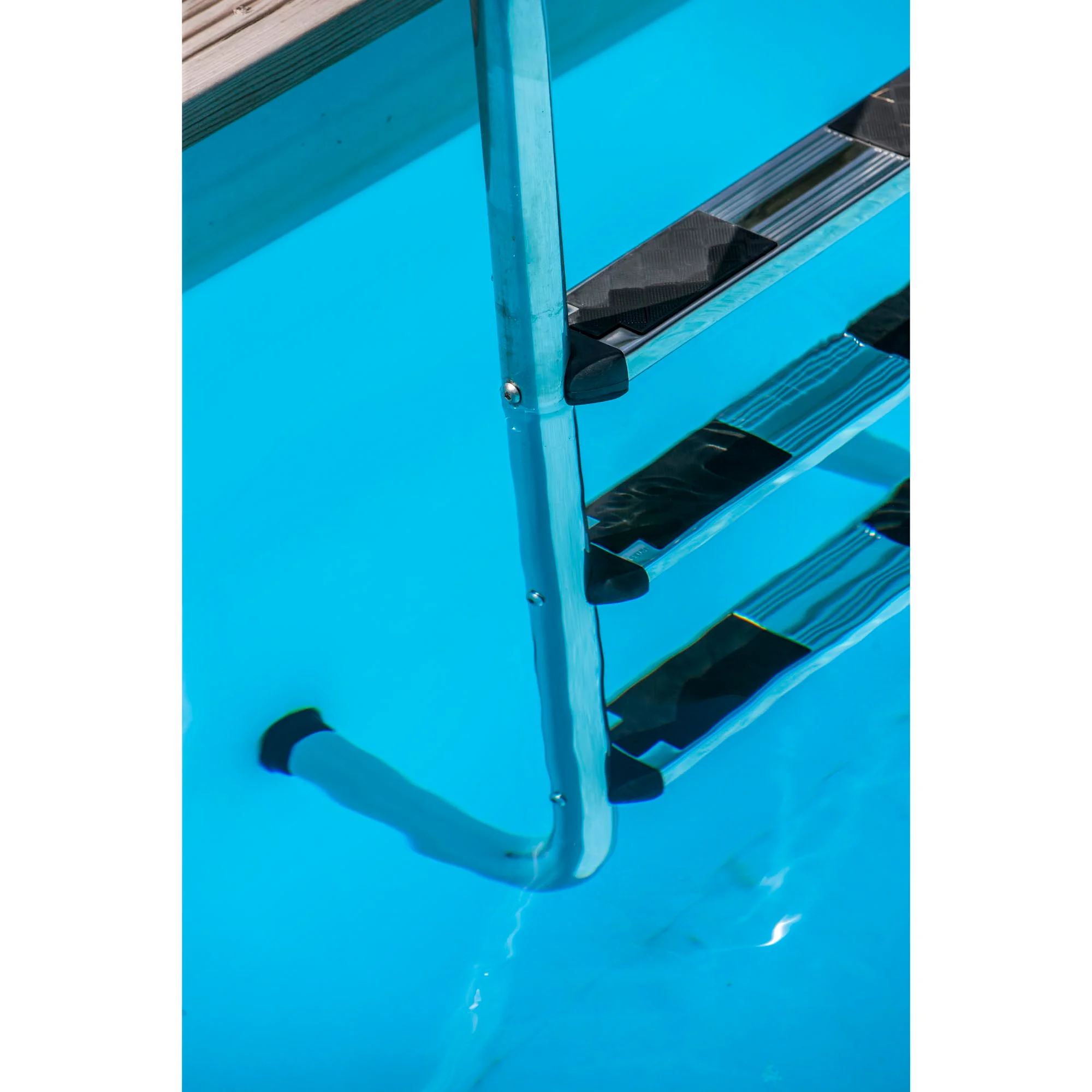 Scaletta per piscina fuori terra in legno in inox Gre 3 gradini 162.5 cm 5