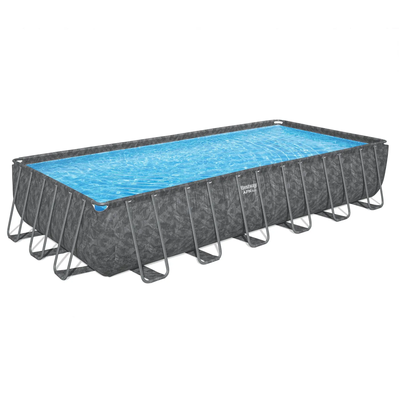 Piscina fuori terra tubolare BESTWAY grigio H 1.32 x L int 7.07 x 3.4 m 2