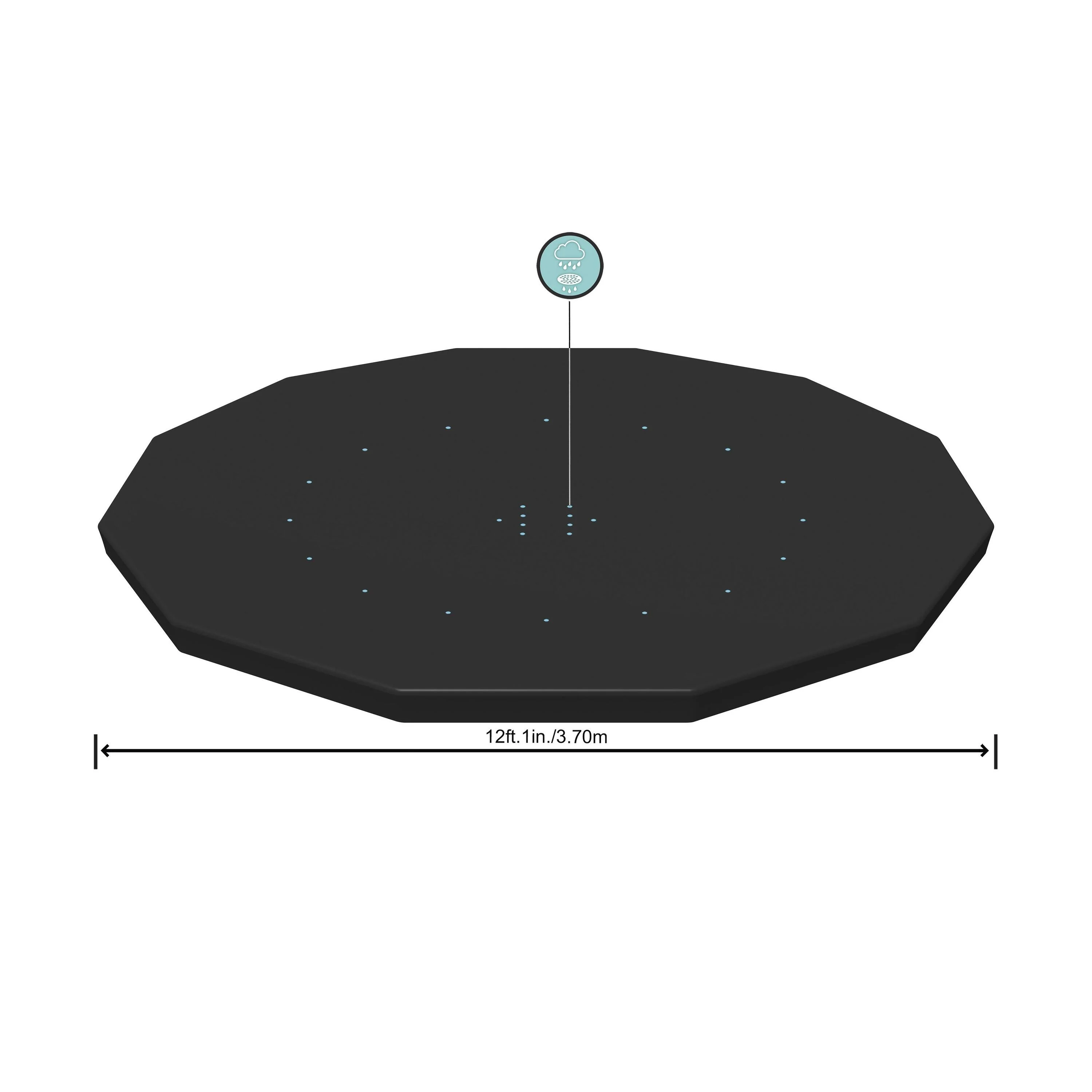 Copertura invernale per piscina tondo BESTWAY in pvc nero Ø 370 cm 2
