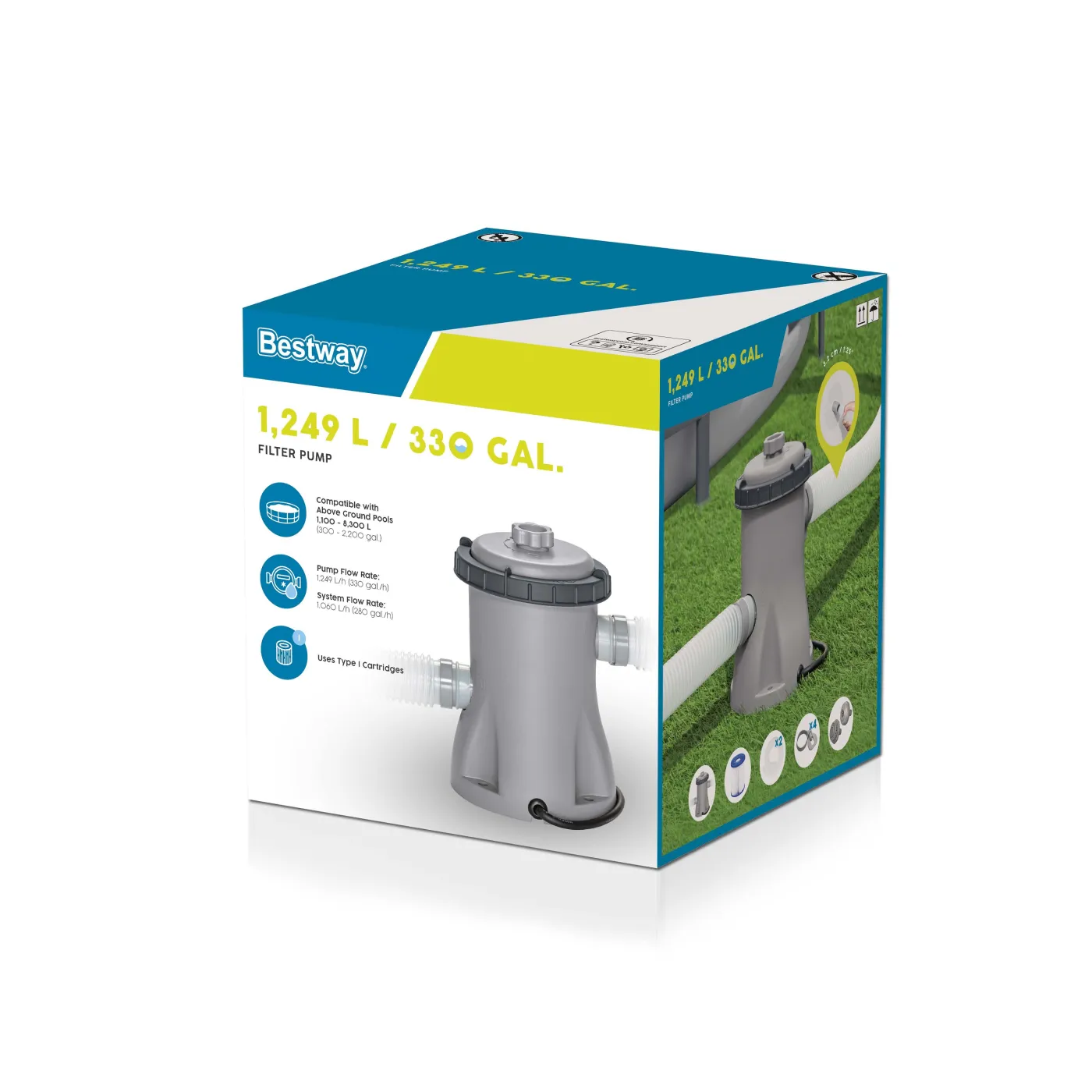 Filtro a cartuccia per pompa per piscina BESTWAY Ø 14.5 cm 3