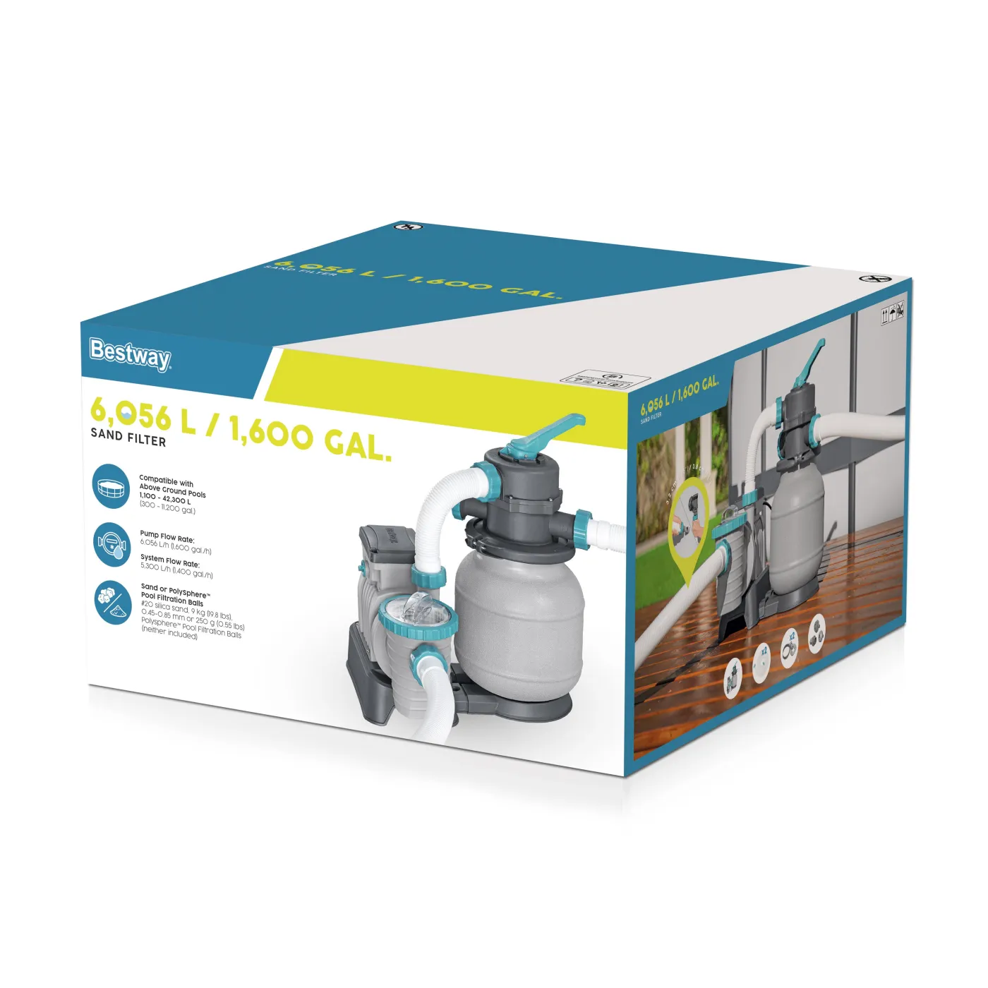Filtro a sabbia per piscina BESTWAY 0.313 cv 3