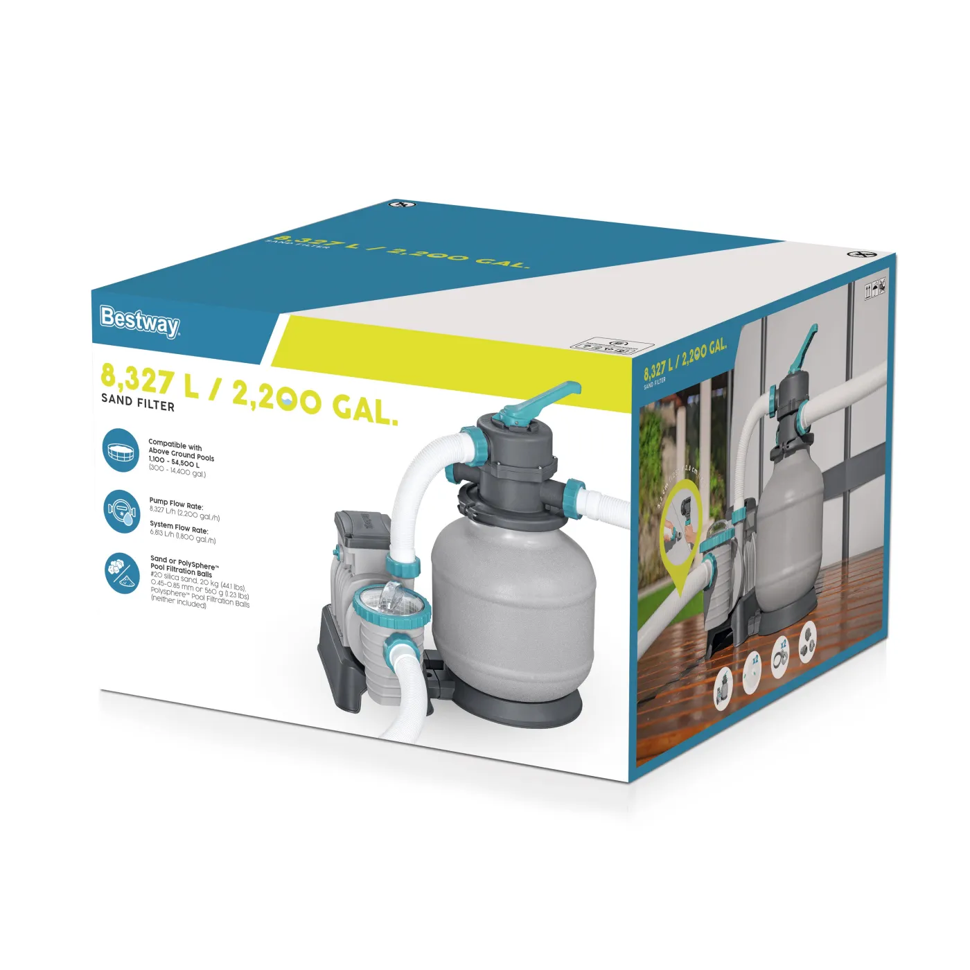Filtro a sabbia per piscina BESTWAY 0.38 cv 3