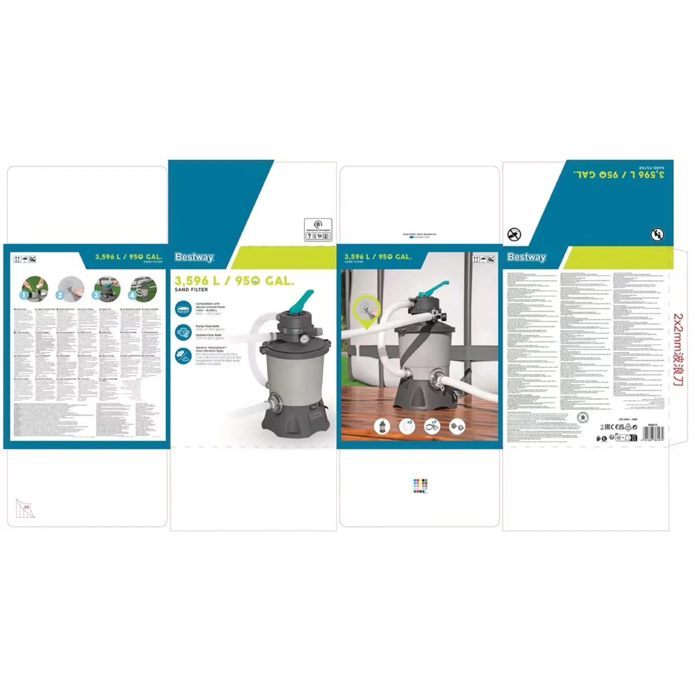 Filtro a sabbia per piscina BESTWAY 0.116 cv 3