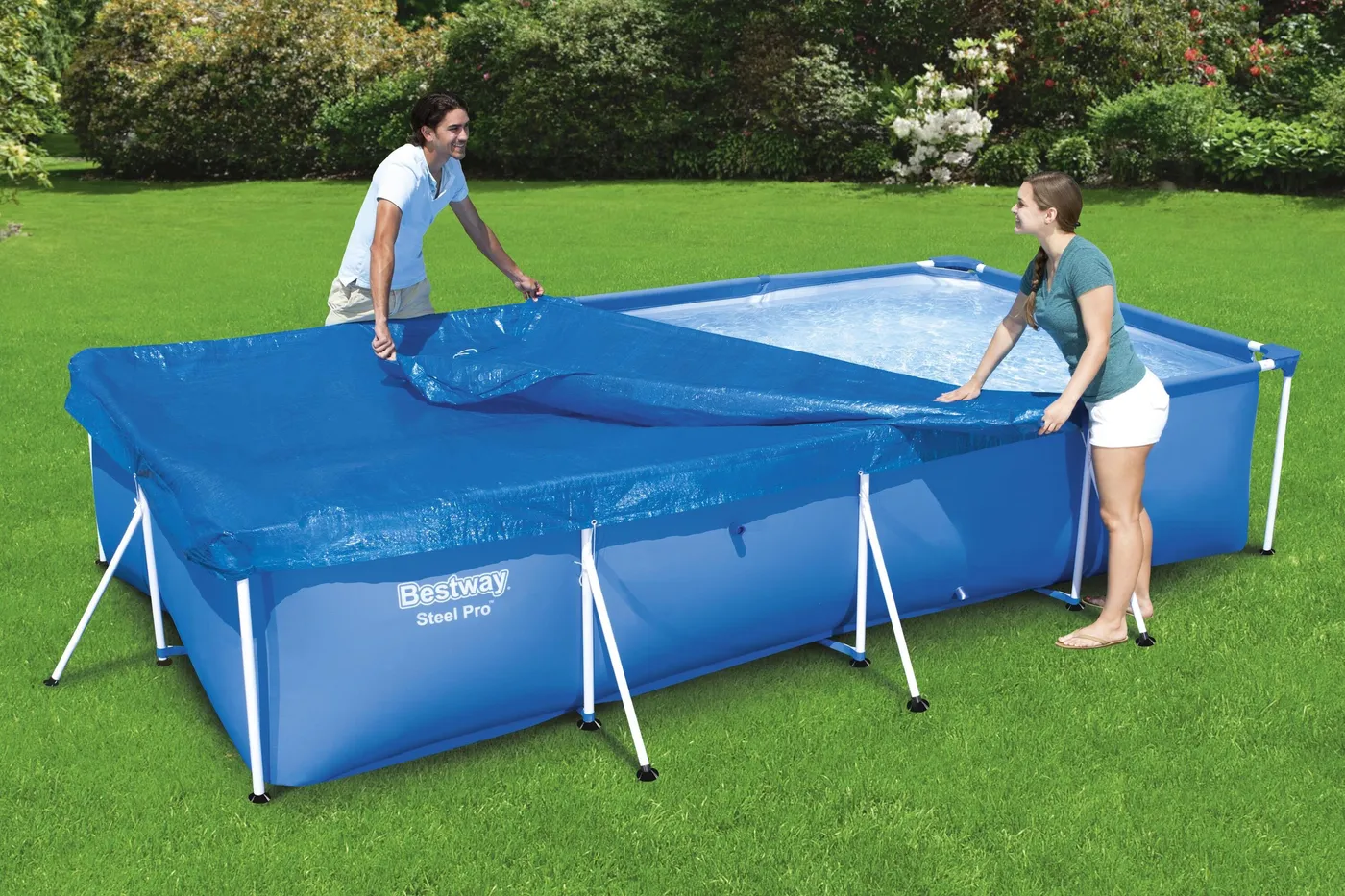 Copertura per piscina rettangolare BESTWAY in polietilene 29.8 x 29.2 cm