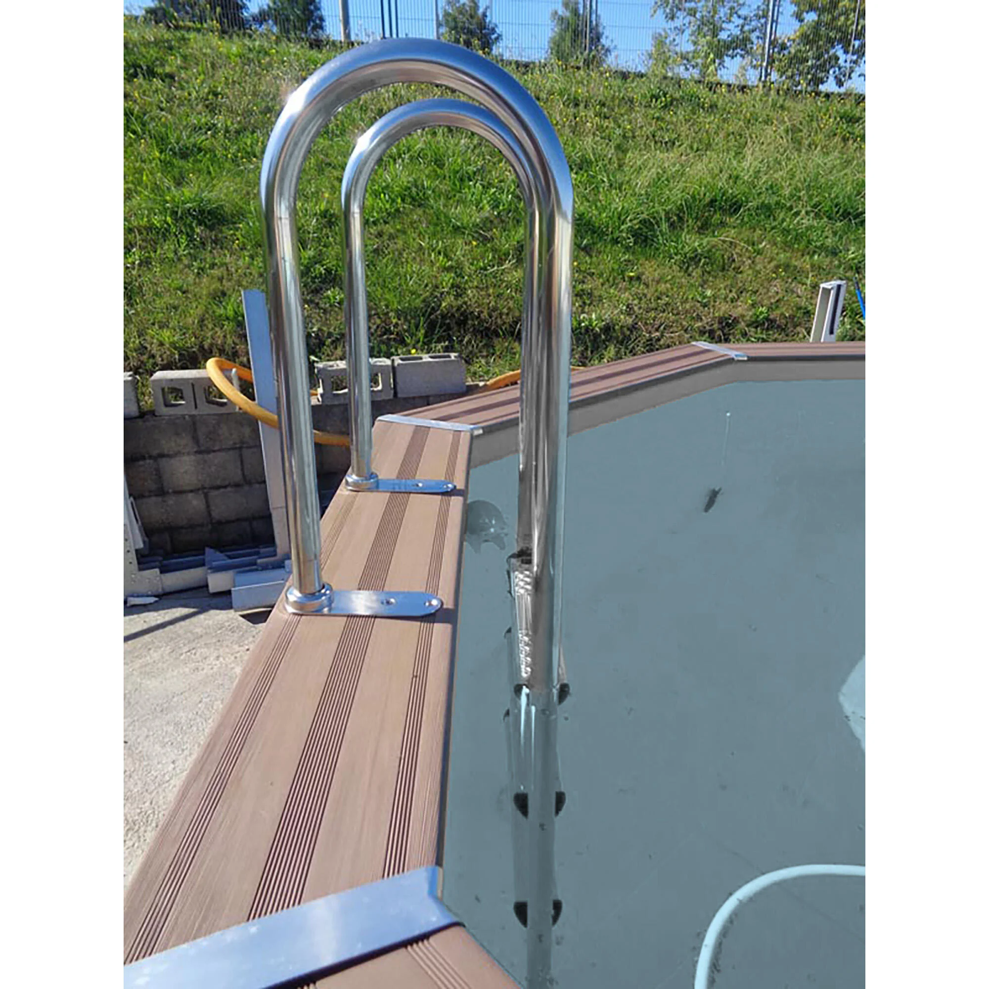 Piscina fuori terra rigida GRE Avangarde grigio H 1.24 x D 4.1 m 4