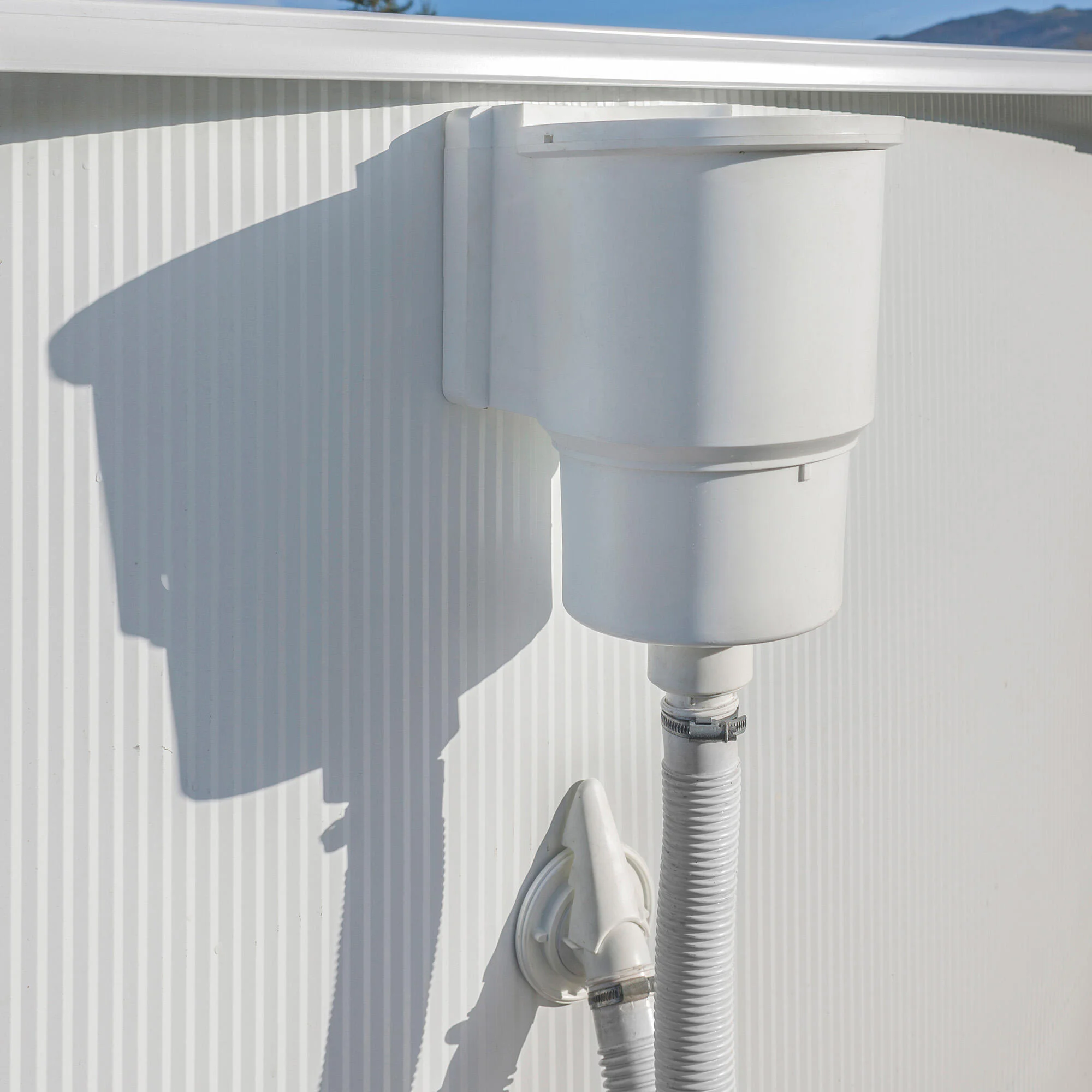 Skimmer smontabile per piscina con valvola ritorno bianco L 24 x L 21.5 cm 3