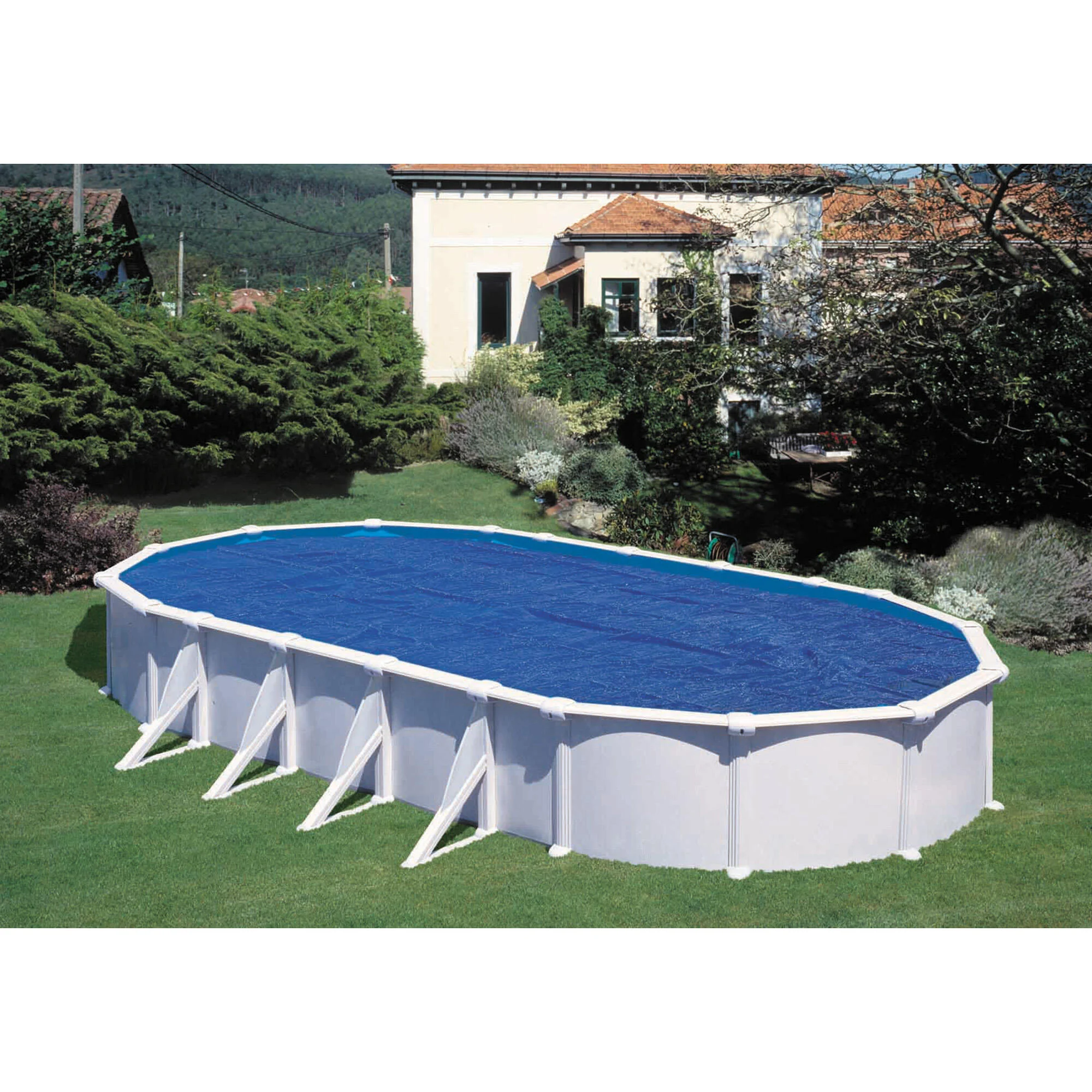 Copertura termica per piscina ovale GRE 773324 in polietilene 615 x 370 cm 2