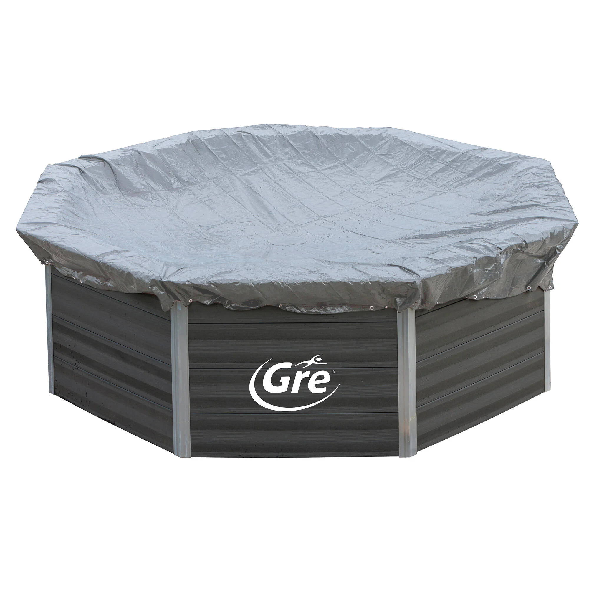 Copertura invernale per piscina tondo GRE CIKPCO41 in pvc grigio Ø 480 cm 4