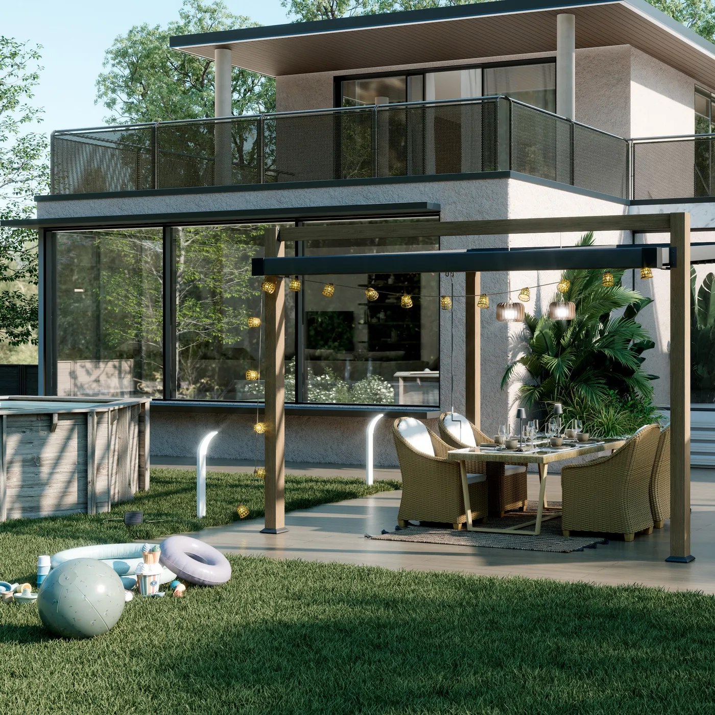 Piscina fuori terra rigida GRE Vanille 2 marrone H 1.19 x ⌀ 4 m 8