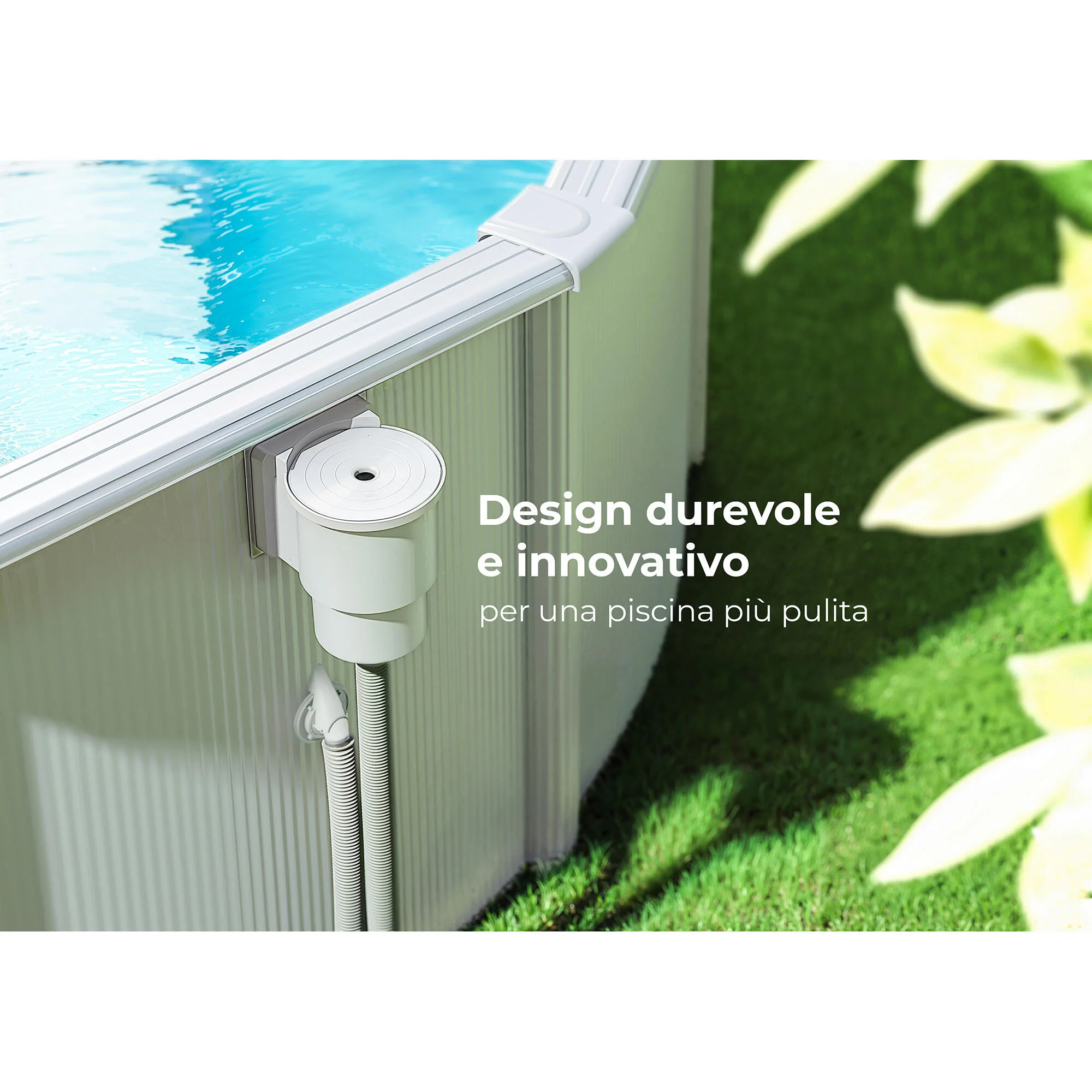 Skimmer smontabile per piscina con valvola ritorno bianco L 24 x L 21.5 cm 8