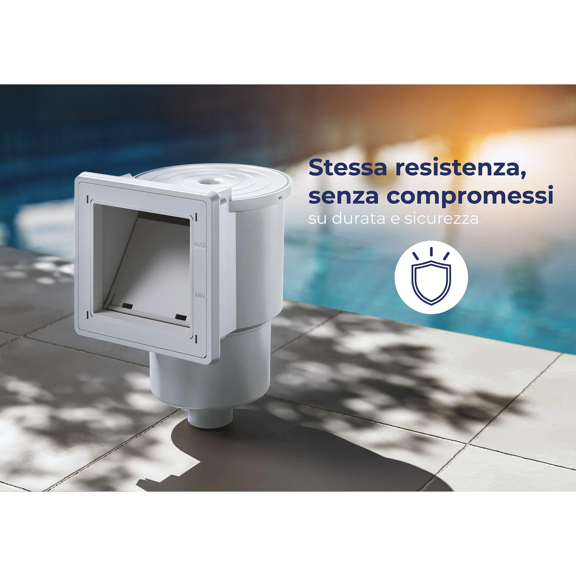 Skimmer smontabile per piscina con valvola ritorno bianco L 24 x L 21.5 cm 6