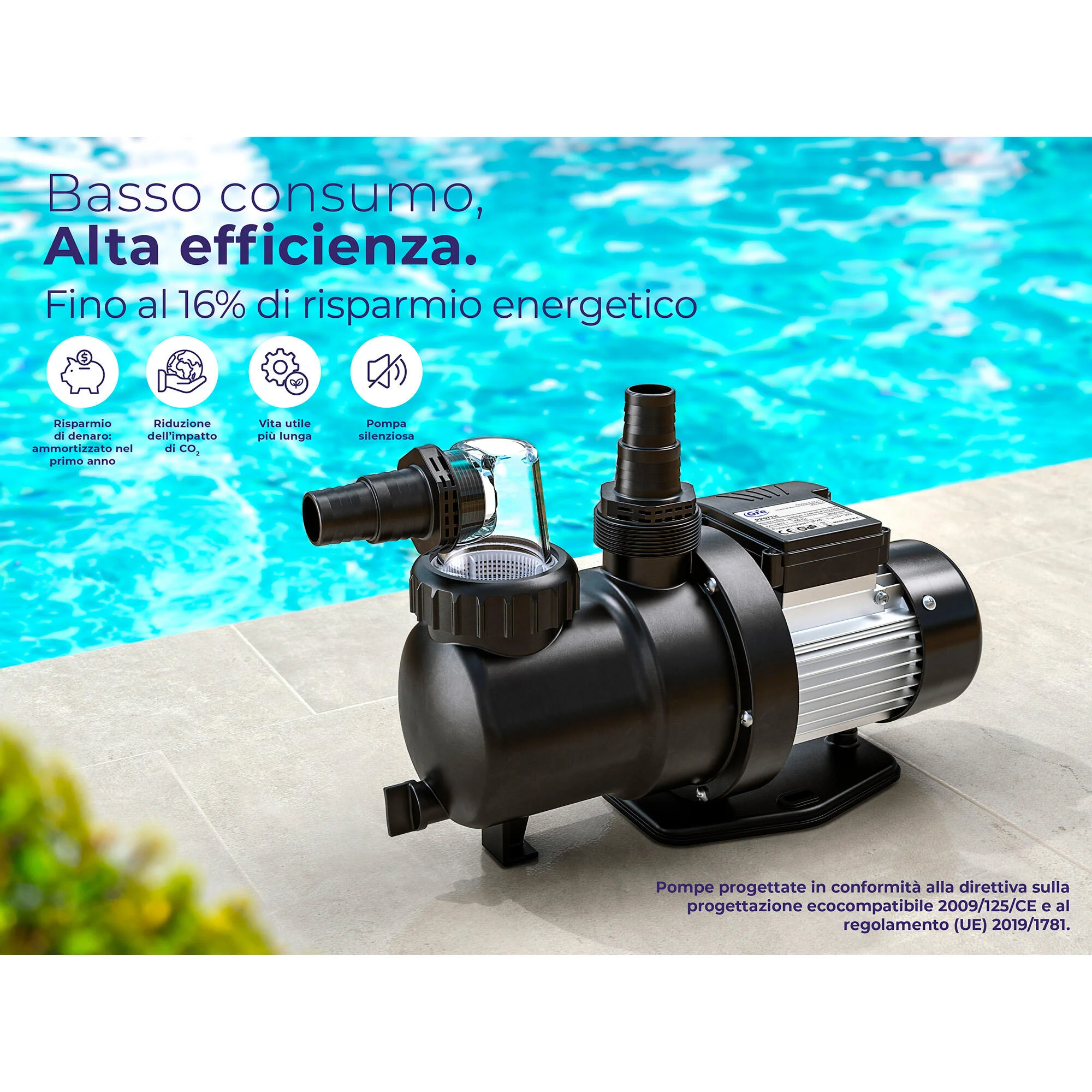 Pompa per piscina GRE PP102 autoaspirante 4