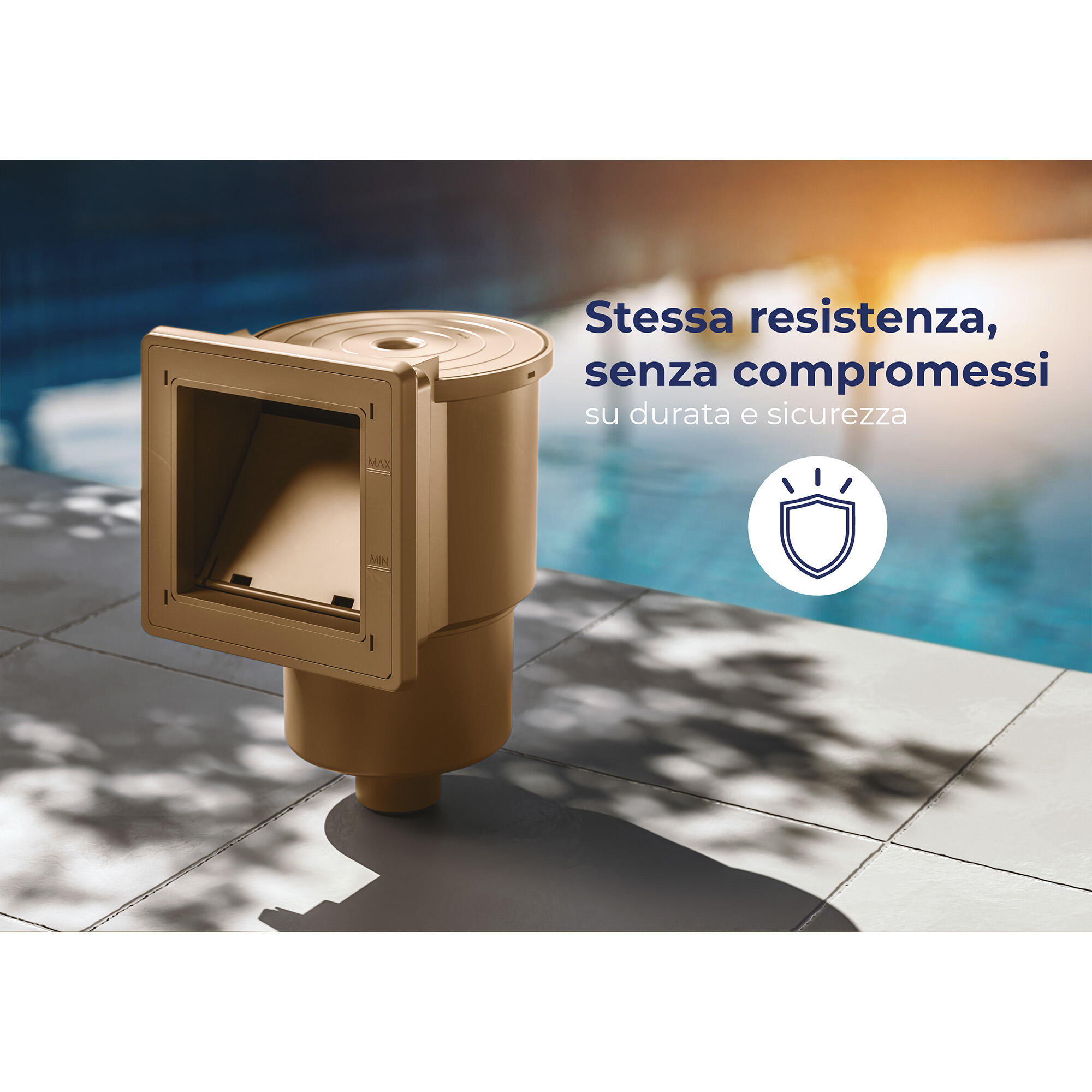 Skimmer GRE Standard completo marrone L 24 x L 21.5 cm 8