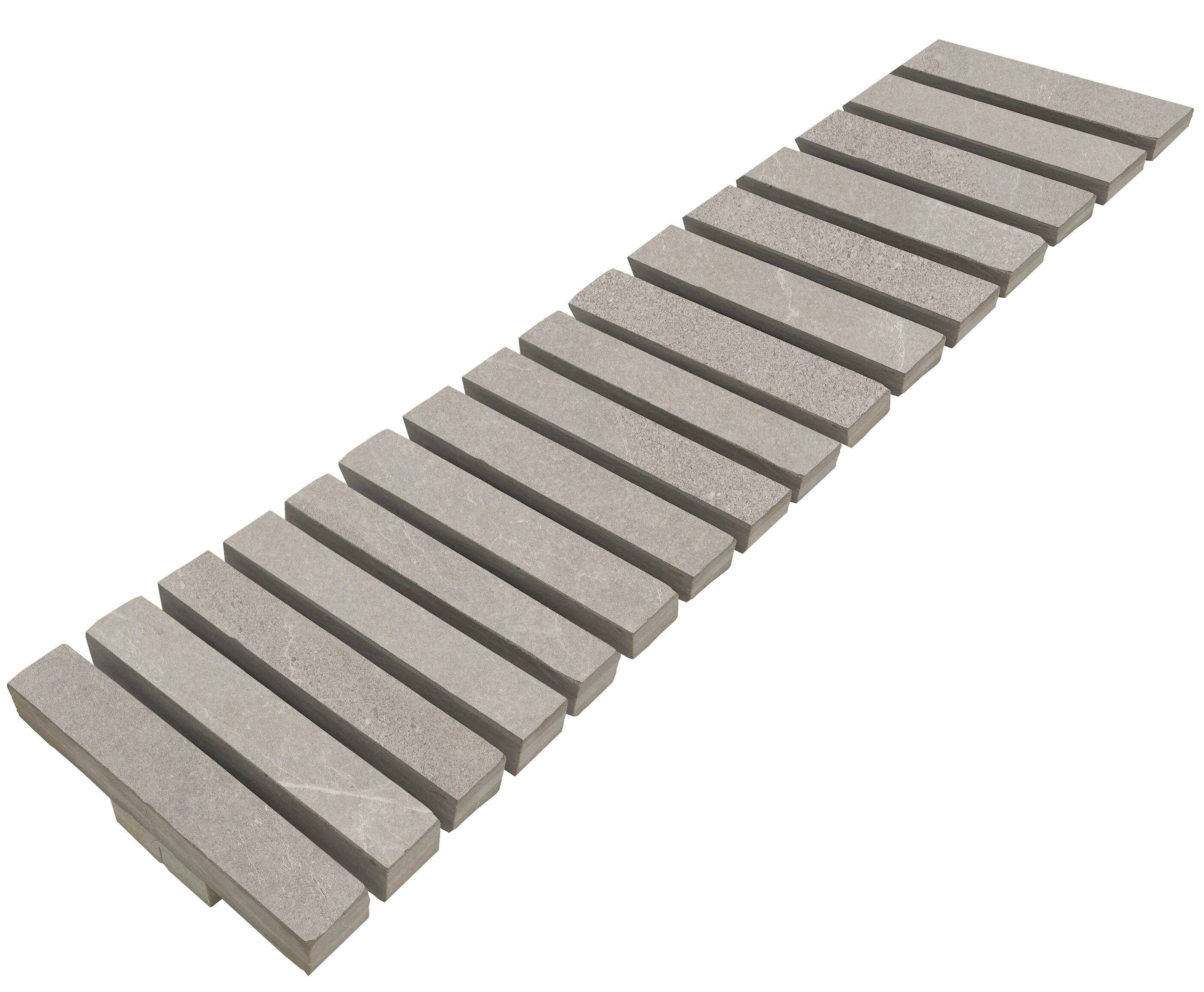 Bordo per piscina in gres porcellanato ECODADO+ Griglia Snodata Gres grigia 14,5x50x2 L 60 x H 14.5 cm, Sp 20 mm