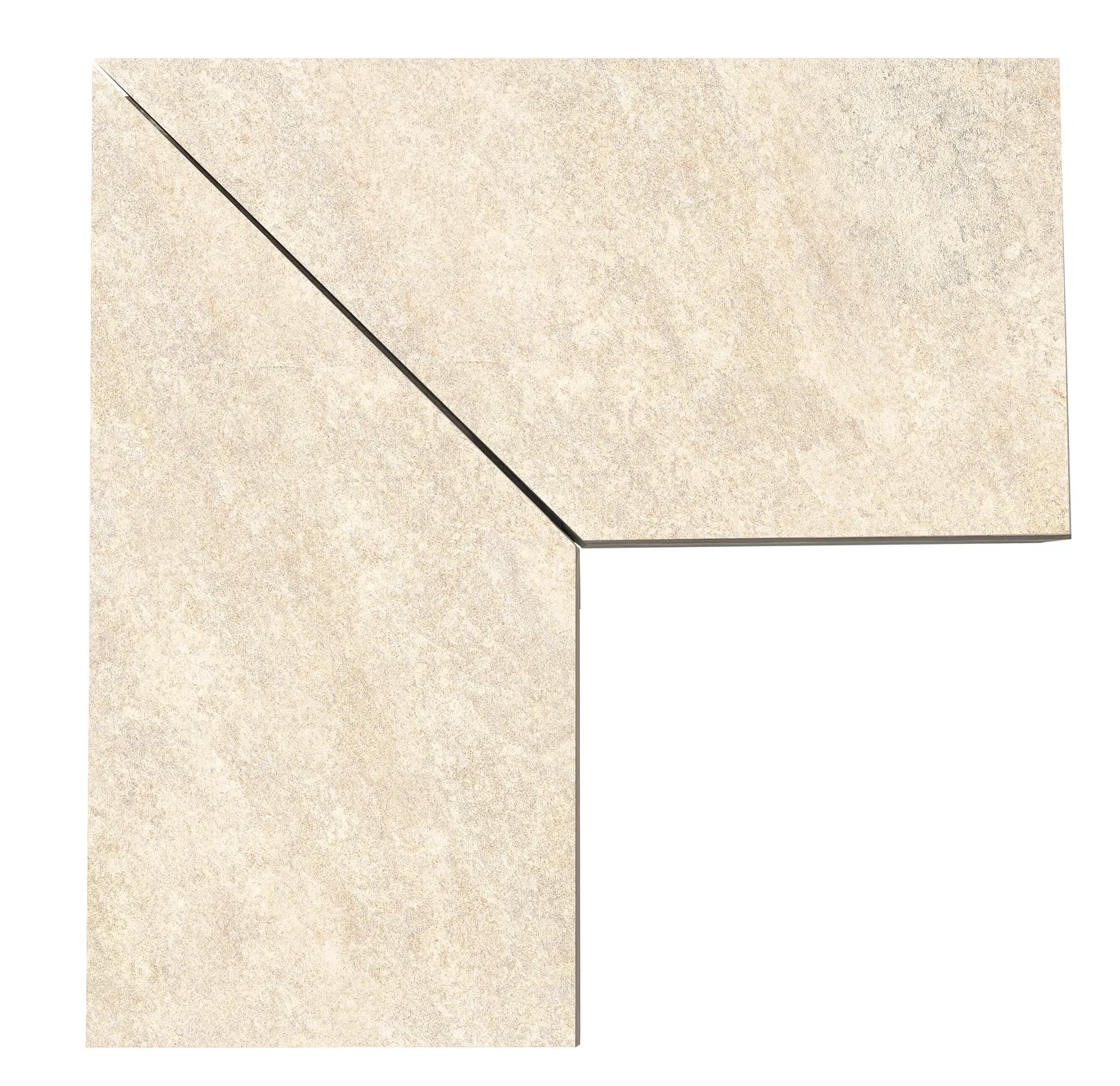 Bordo per piscina in gres porcellanato ECODADO+ Gradone Gres Int. dx-sx beige 30x60x2 L 60 x H 60 cm, Sp 20 mm 2
