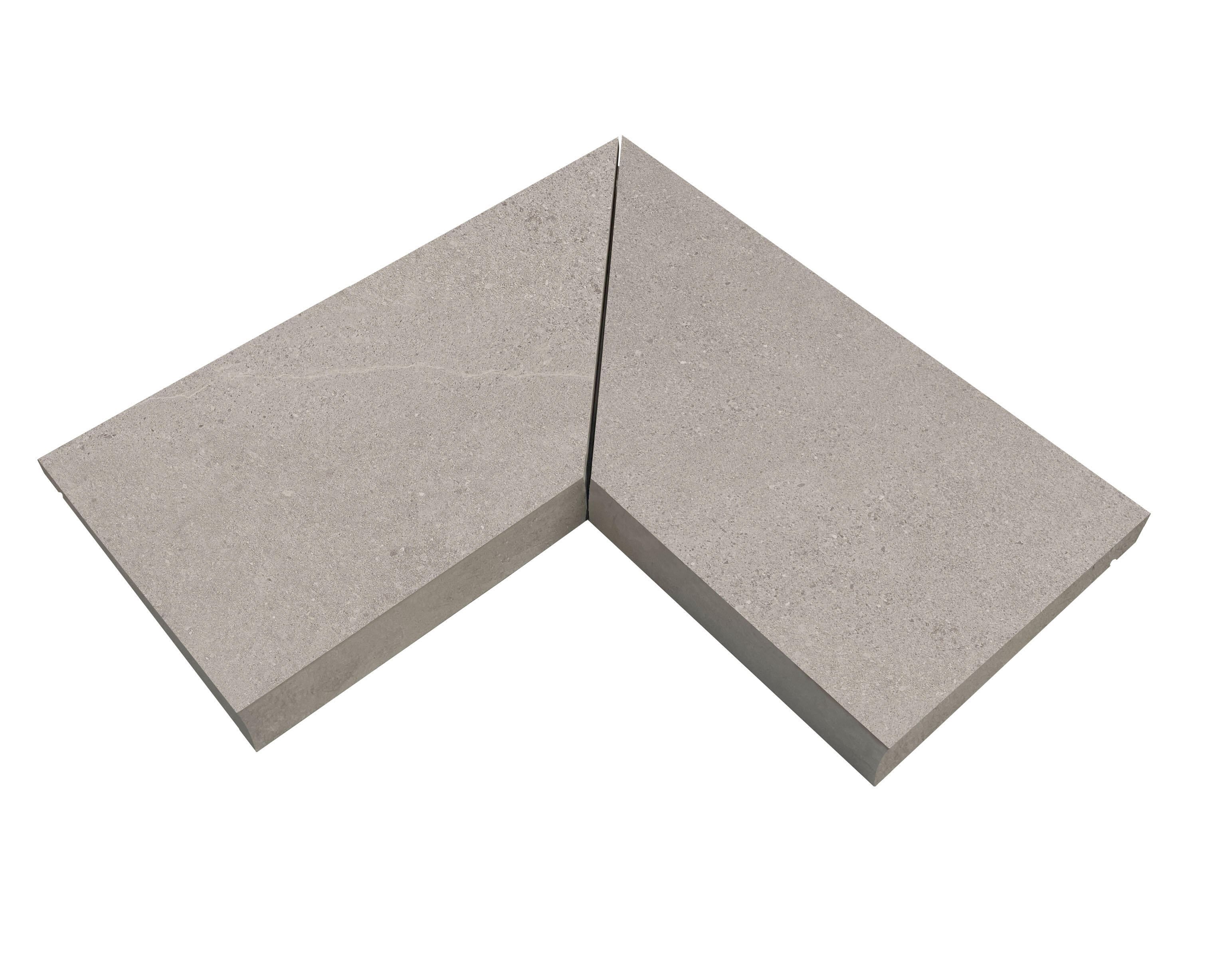 Bordo per piscina in gres porcellanato ECODADO+ Gradone Gres Est. dx-sx grigio 30x60x2 L 60 x H 60 cm, Sp 20 mm