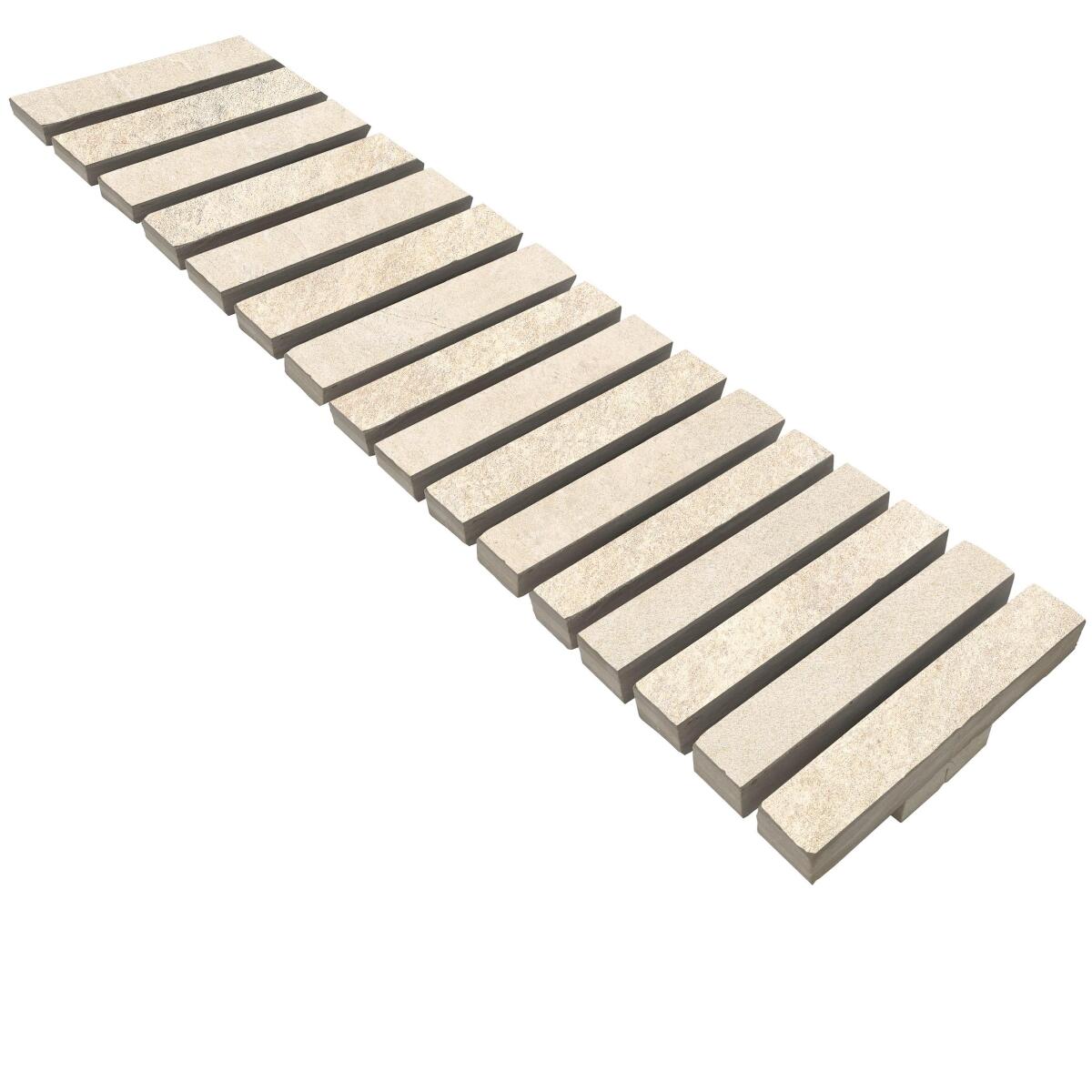 Bordo per piscina in gres porcellanato ECODADO+ Griglia Snodata Gres beige 14,5x50x2 L 50 x H 14.5 cm, Sp 20 mm 3