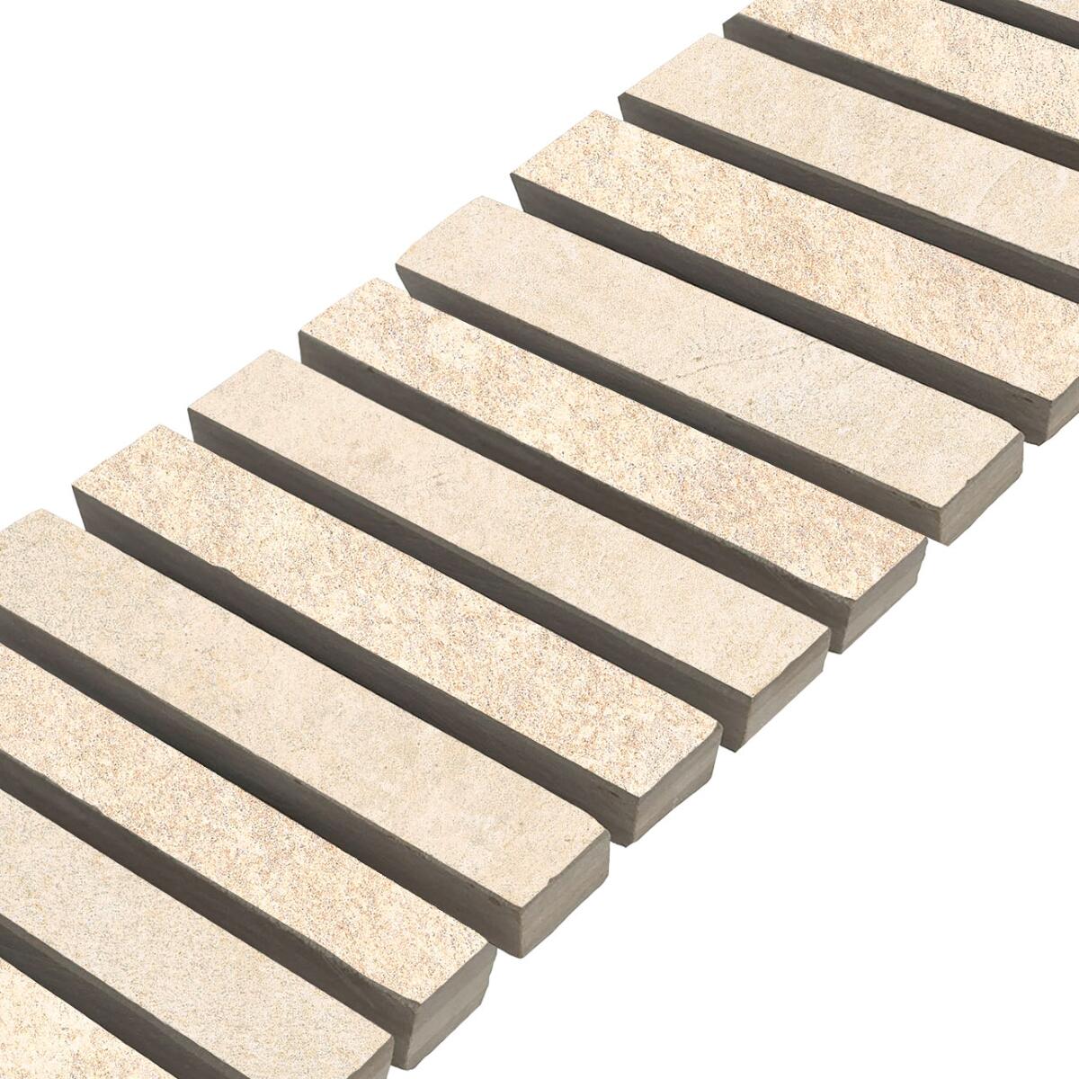 Bordo per piscina in gres porcellanato ECODADO+ Griglia Snodata Gres beige 14,5x50x2 L 50 x H 14.5 cm, Sp 20 mm 4