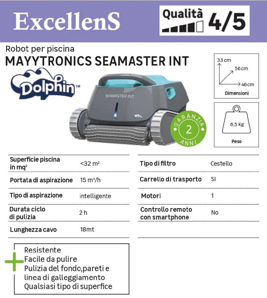 Pulitore per piscine elettrico MAYTRONICS DOLPHIN SEAMASTER INT 3
