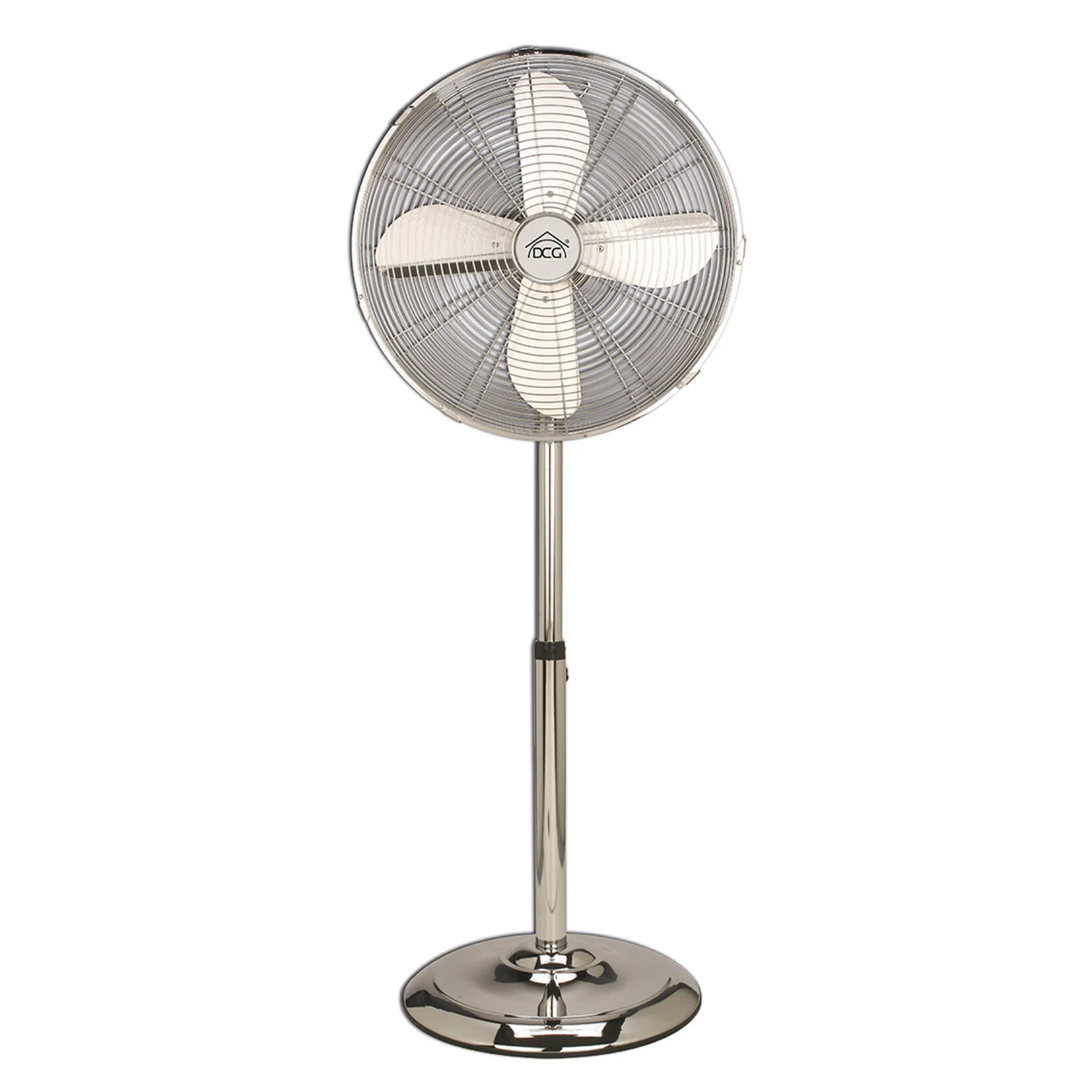 Ventilatore a piantana VE9090 in acciaio cromato 50 W ø 40 cm
