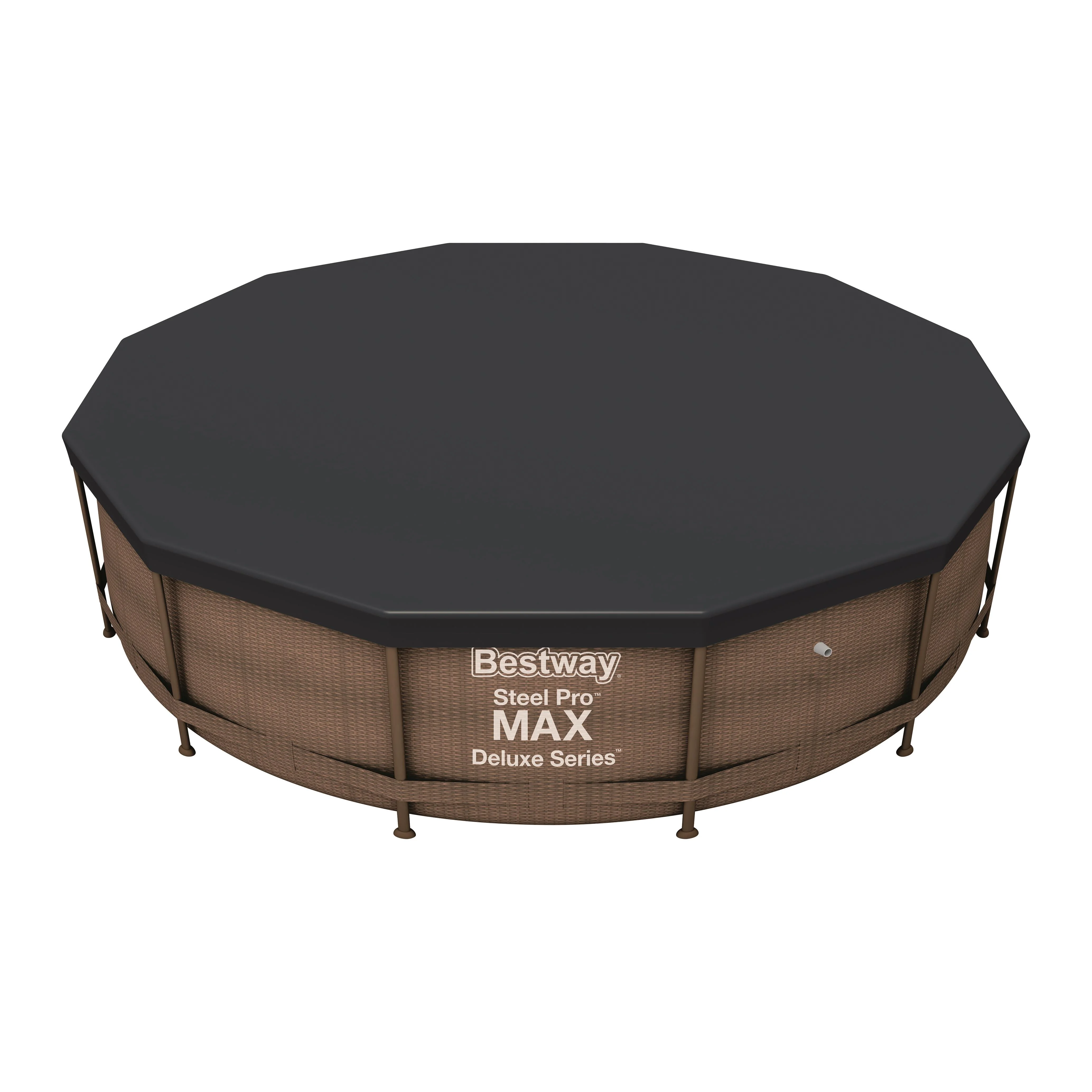 Copertura di sicurezza per piscina tondo BESTWAY in pvc nero Ø 370 cm 6