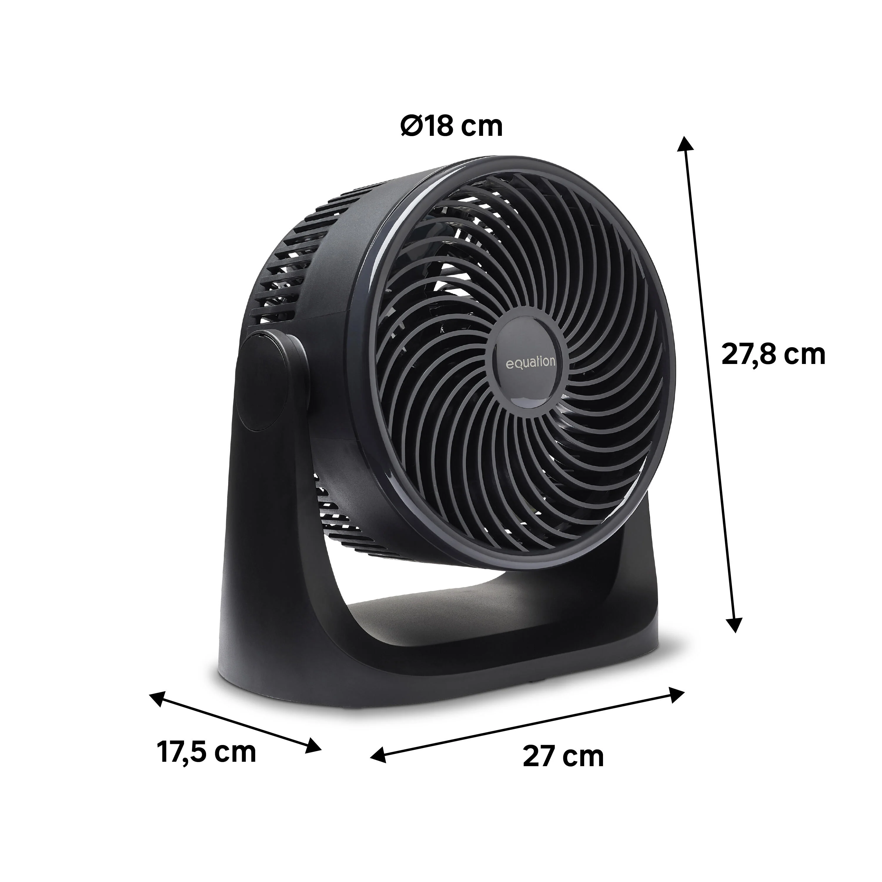 Ventilatore da tavolo EQUATION Twist nero 28 W ø 18 cm 8