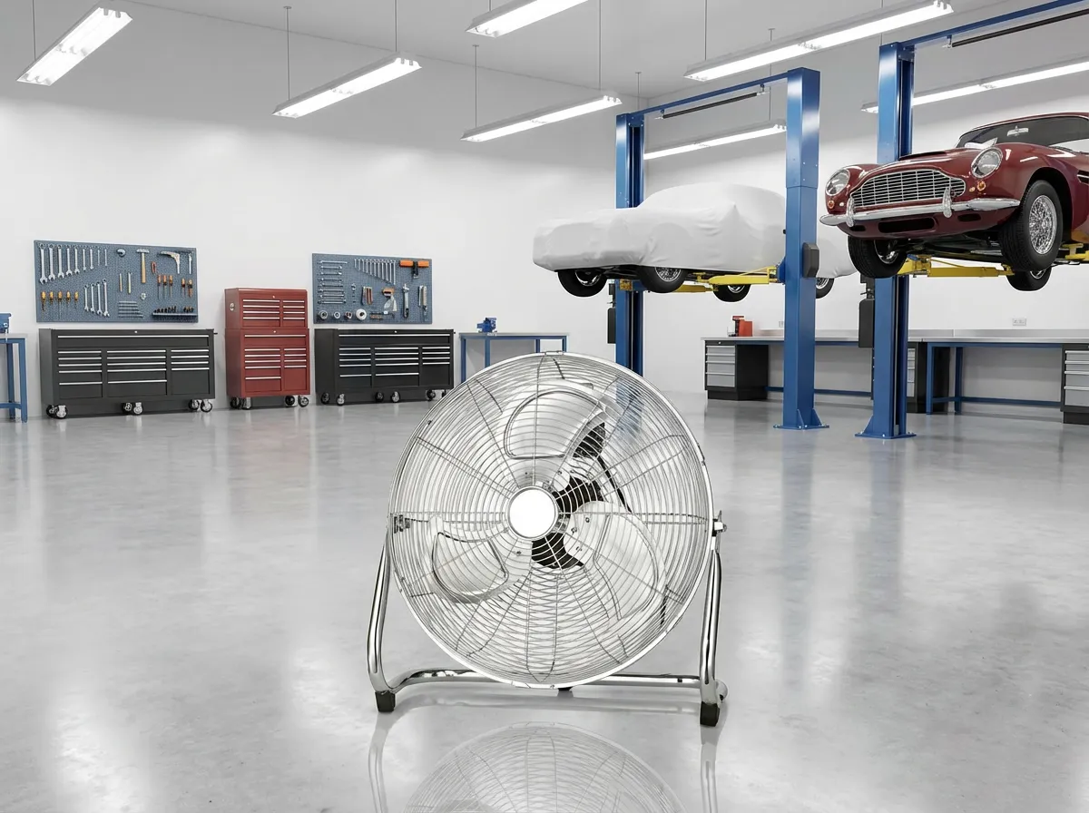 Ventilatore da pavimento HTW-VI-100FE cromato 100 W ø 43 cm 2