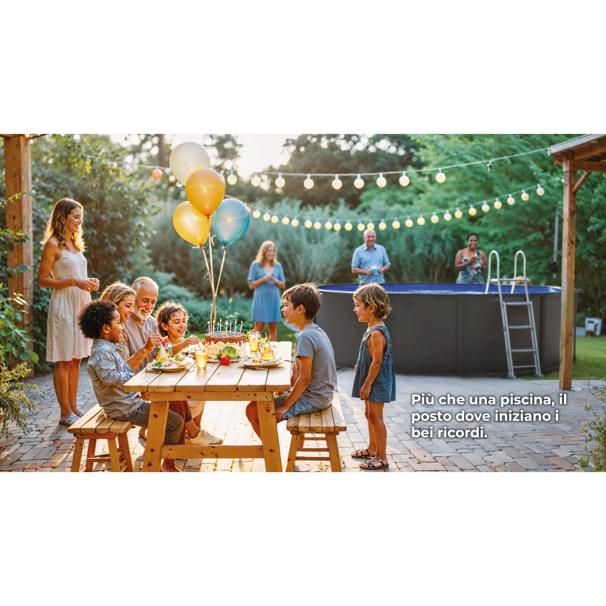 Piscina fuori terra rigida GRE Piscina Serie Aqualoon KIT350GYQGRE grigio scuro H 1.22 x Diametro 3.7 m 3