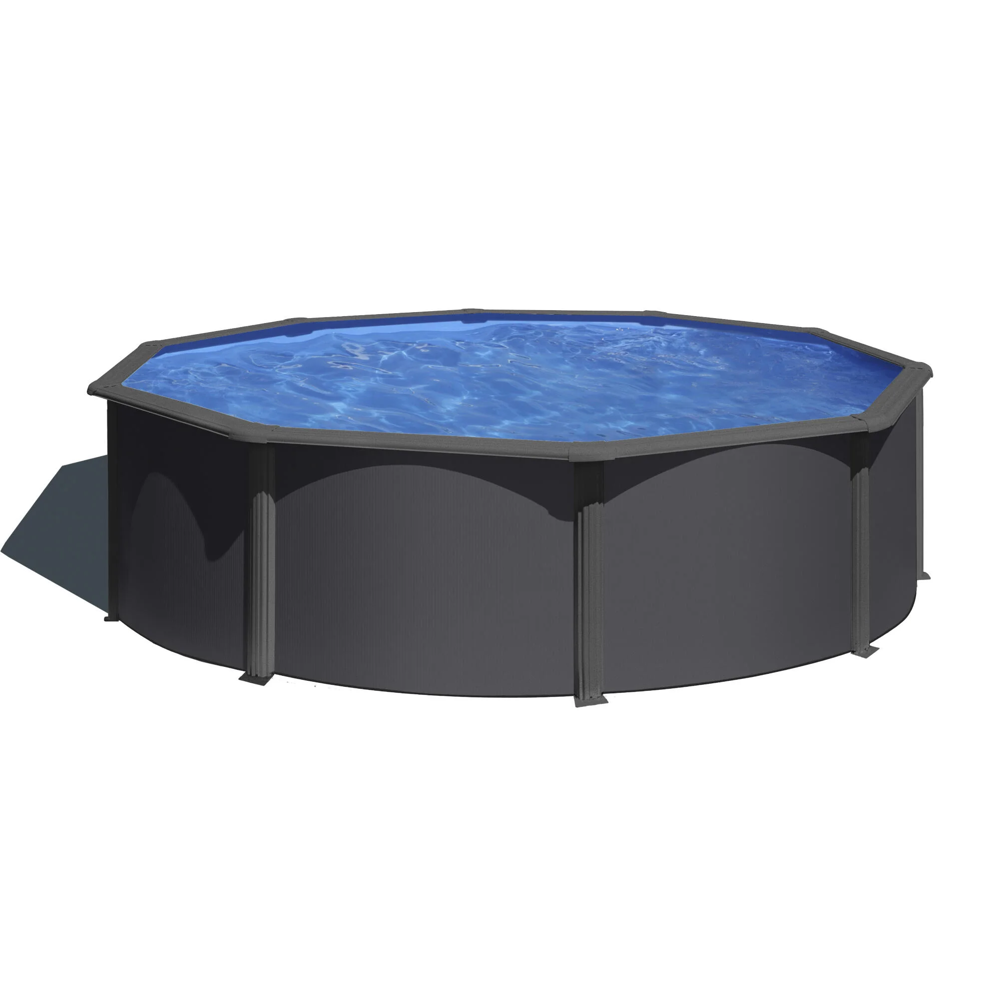 Piscina fuori terra rigida GRE Piscina Serie Aqualoon KIT350GYQGRE grigio scuro H 1.22 x Diametro 3.7 m 5