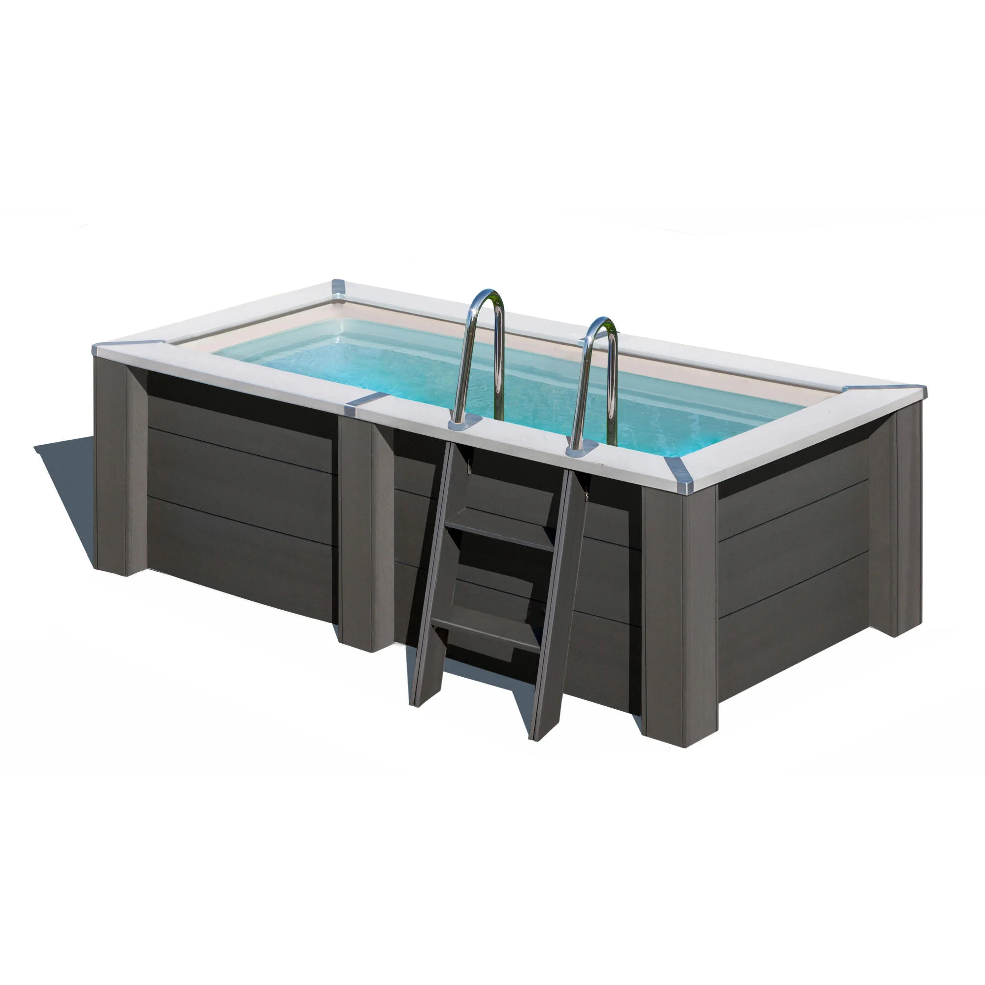 Piscina fuori terra rigida GRE Piscina Serie Avantgarde Nova KPCOR2814T grigio scuro H 0.96 x L int 2.8 x 1.75 m