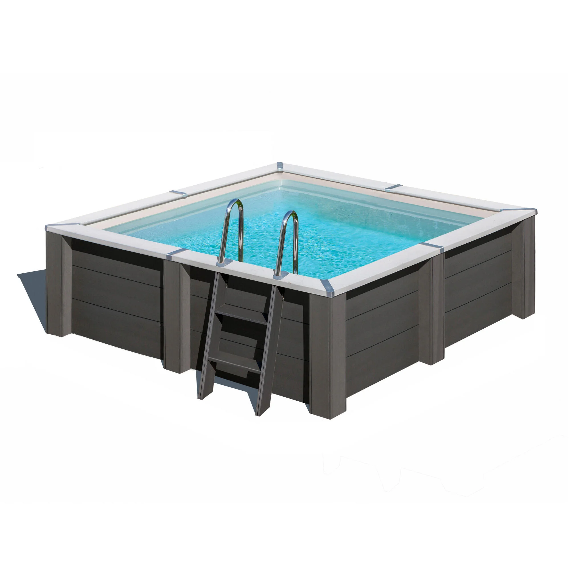 Piscina fuori terra rigida GRE Piscina Serie Avantgarde Nova KPCOR28T grigio scuro H 0.96 x L int 2.8 x 2.8 m 6
