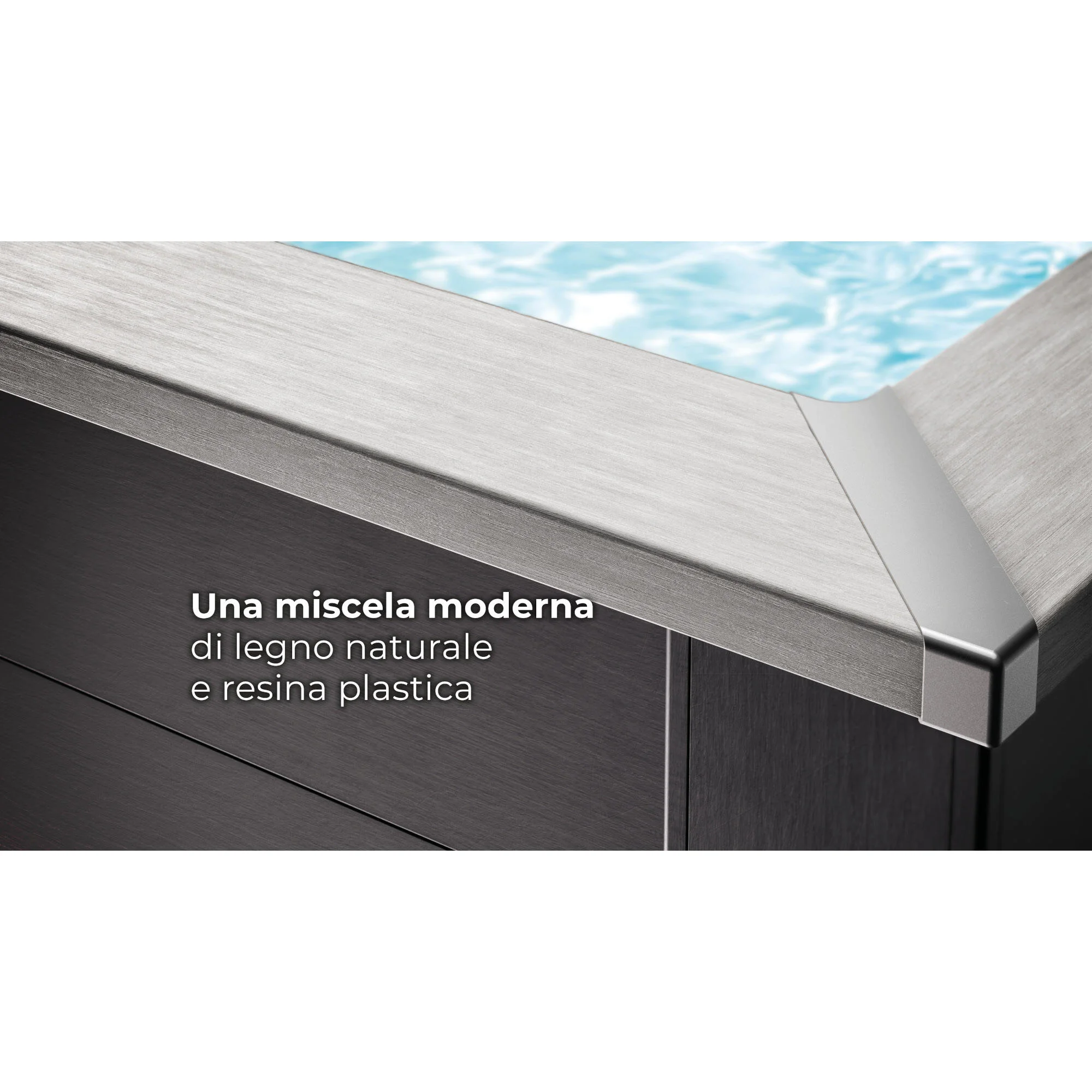 Piscina fuori terra rigida GRE Piscina Serie Avantgarde Nova KPCOR60T grigio scuro H 1.26 x L int 5.6 x 2.8 m 7