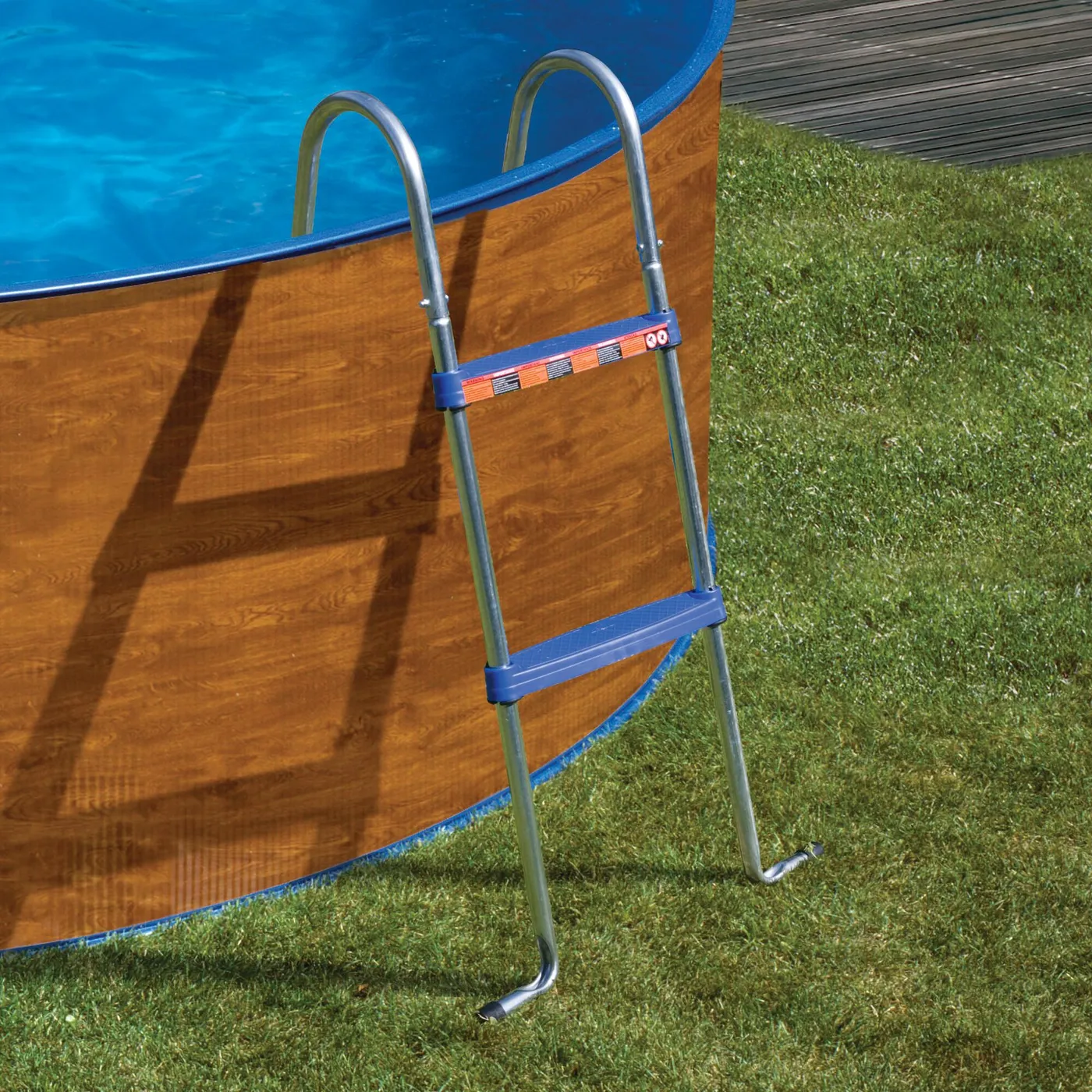 Scaletta per piscina fuori terra rigida in acciaio Gre AR109 2 gradini 98 cm 2