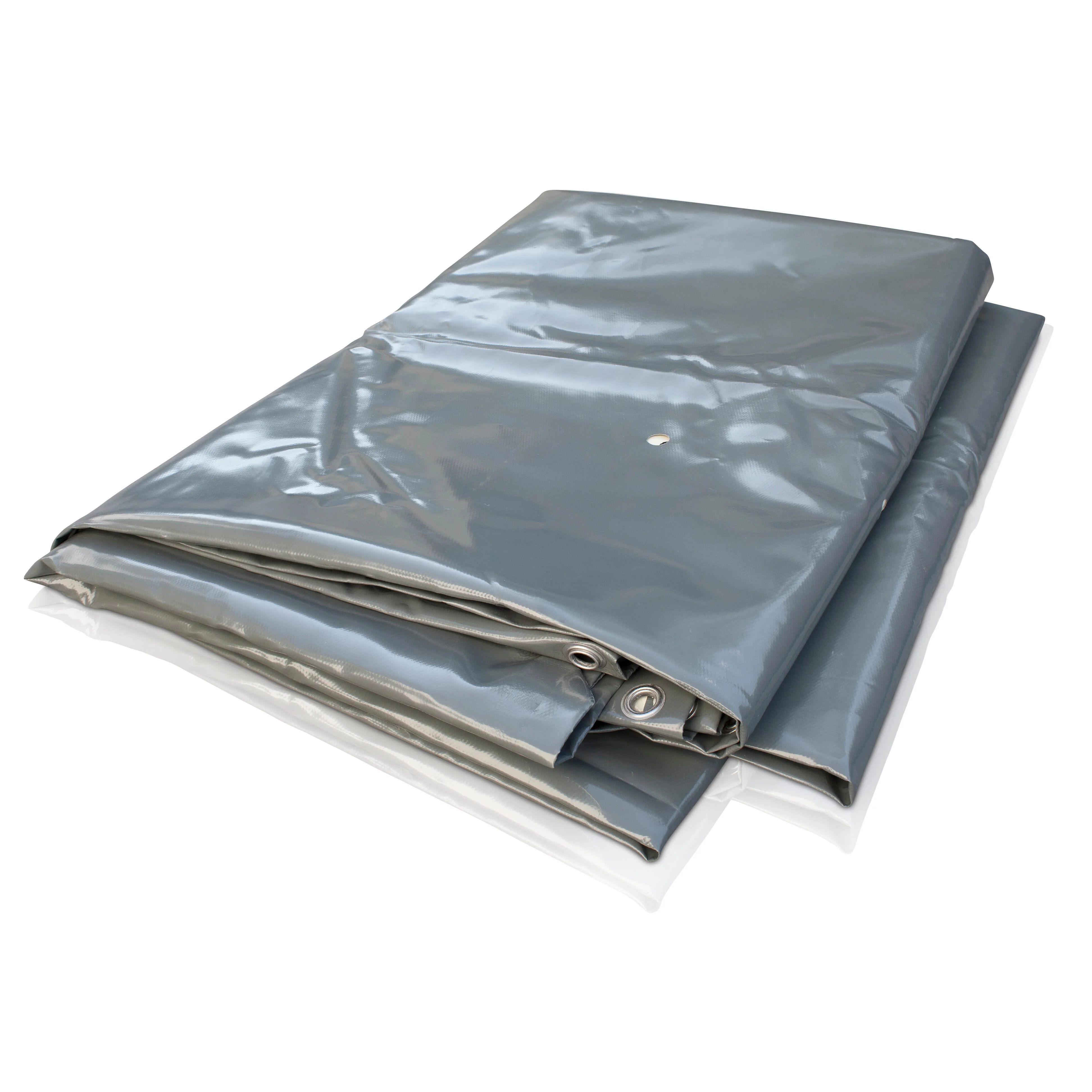 Copertura invernale per piscina rettangolare GRE in pvc grigio 516 x 466 cm 2