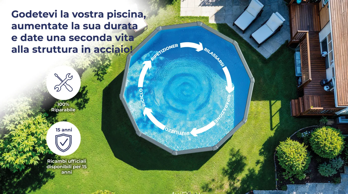 Piscina fuori terra rigida GRE Mauritius marrone H 1.32 x ⌀ 3.5 m 2