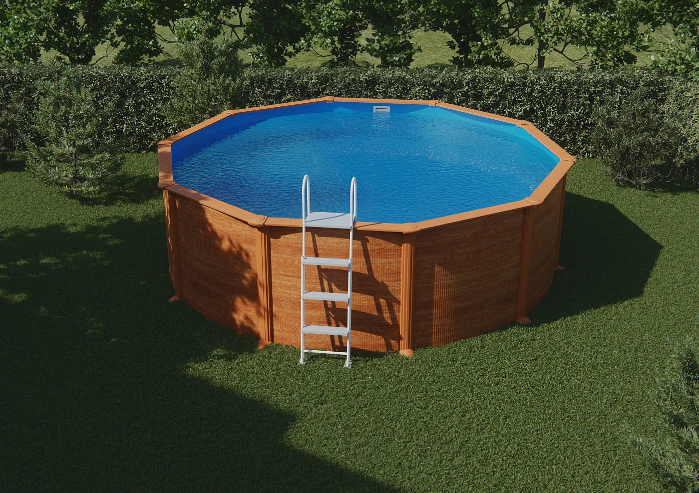 Piscina fuori terra rigida GRE Mauritius marrone H 1.32 x D 4.6 m 2