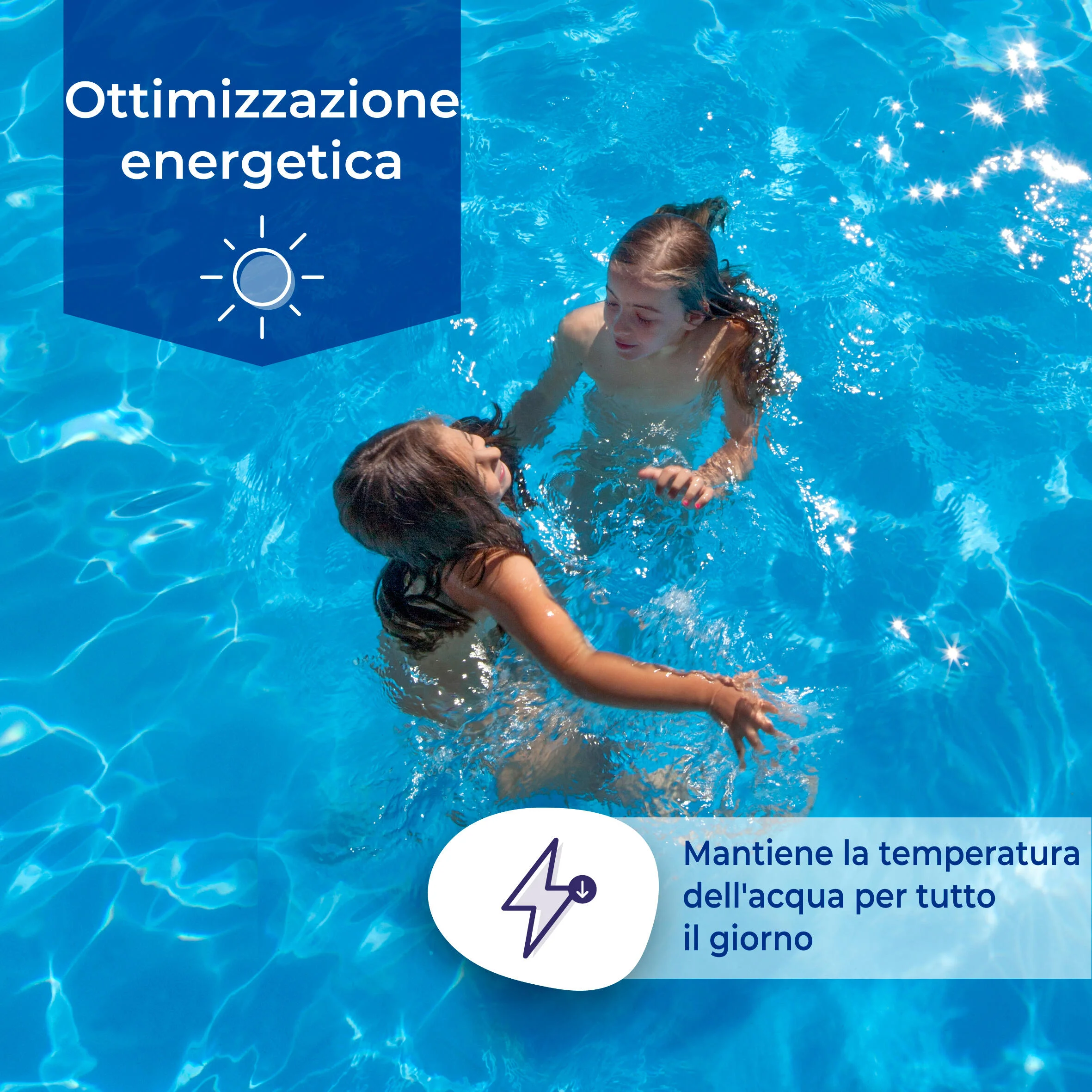 Copertura termica per piscina ovale GRE 773324 in polietilene 615 x 370 cm 7